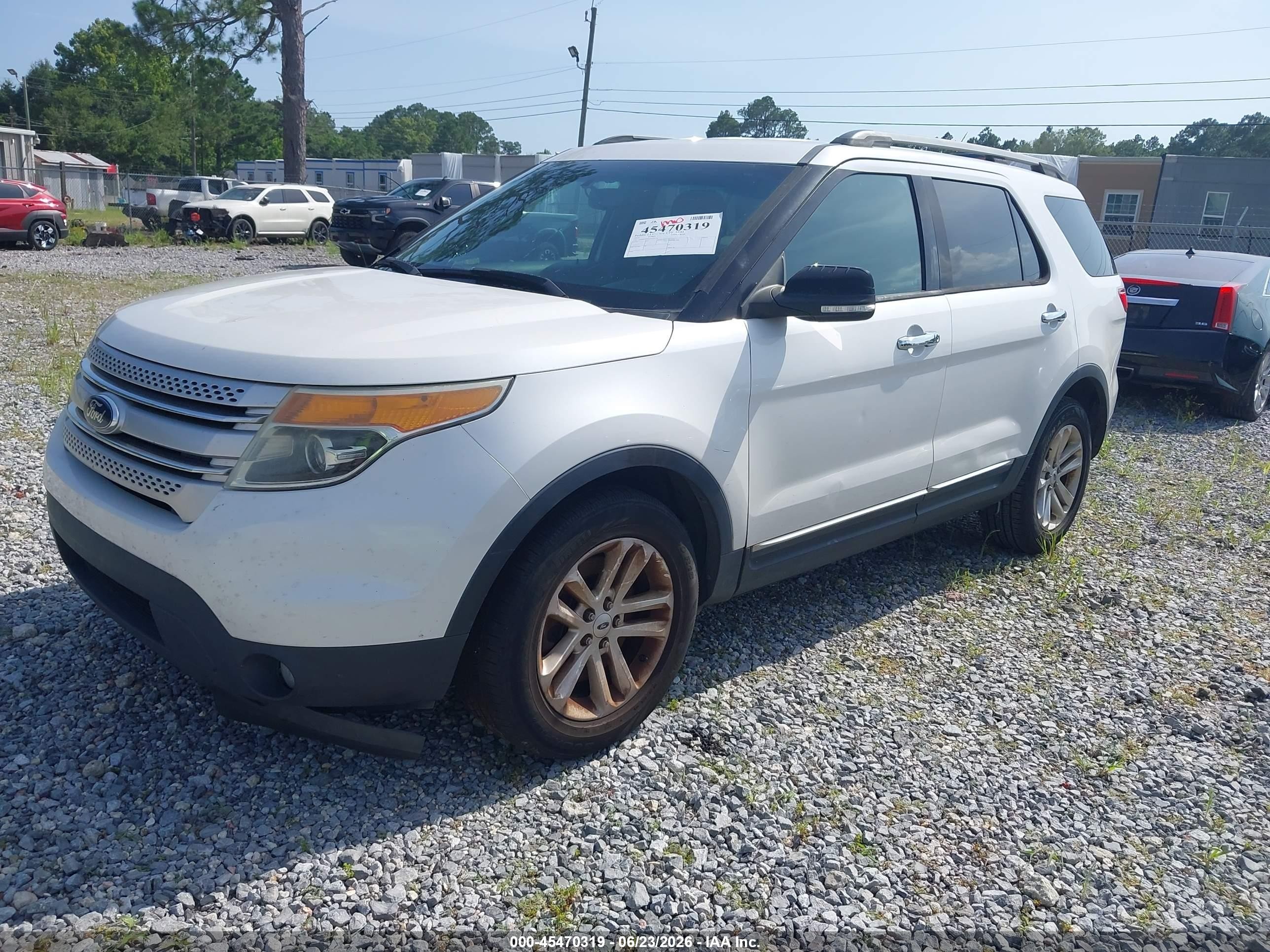 2014 Ford Explorer Xlt White vin: 1FM5K7D84EGA73374