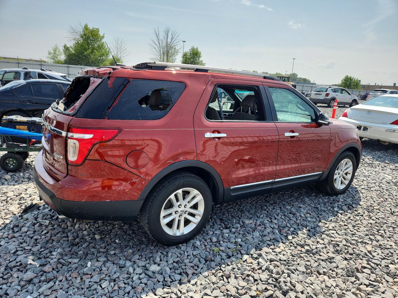 2014 Ford Explorer Xlt Red vin: 1FM5K7D84EGB16451