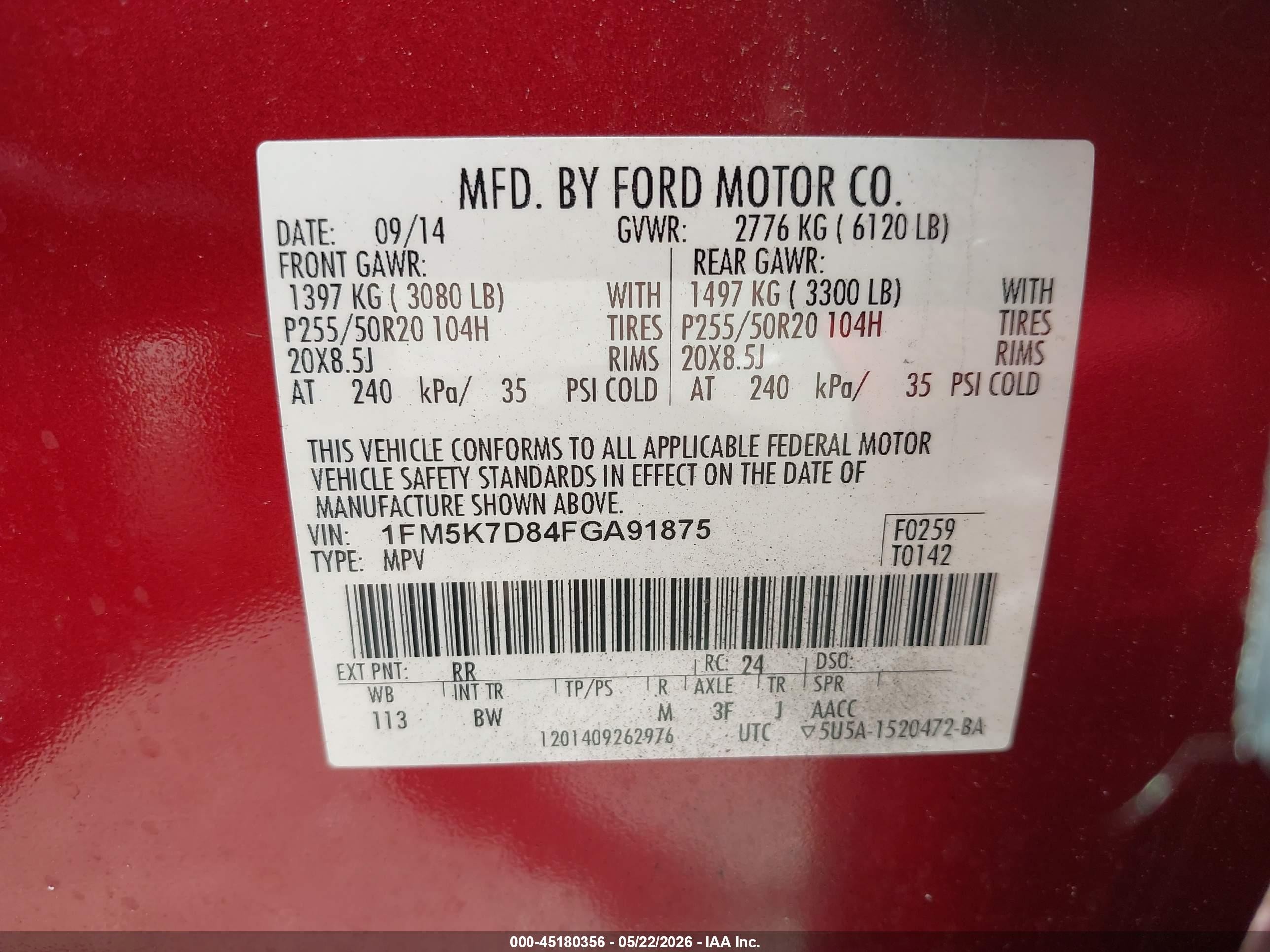 2015 Ford Explorer Xlt Maroon vin: 1FM5K7D84FGA91875