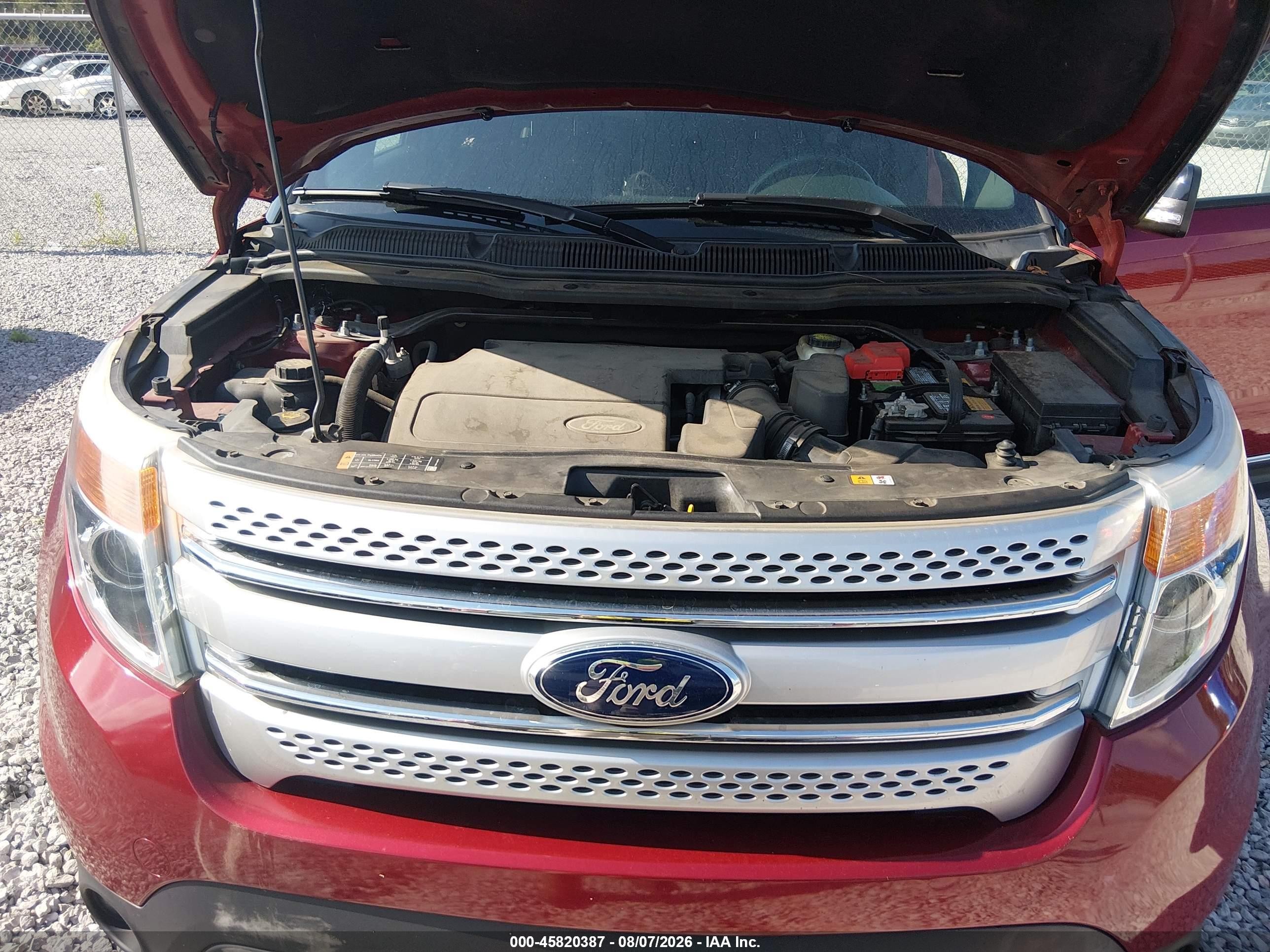 2015 Ford Explorer Xlt Red vin: 1FM5K7D84FGB00154