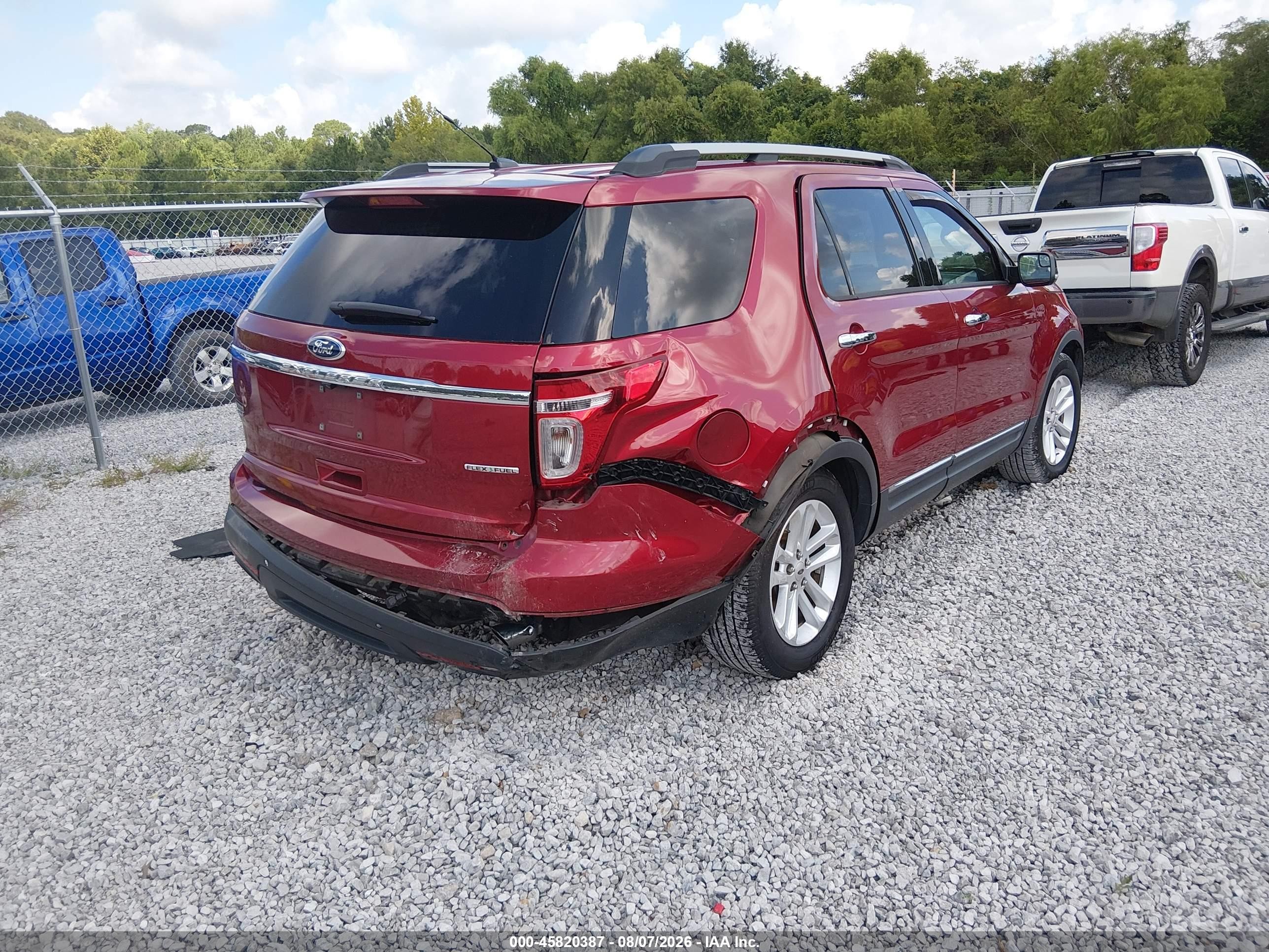 2015 Ford Explorer Xlt Red vin: 1FM5K7D84FGB00154