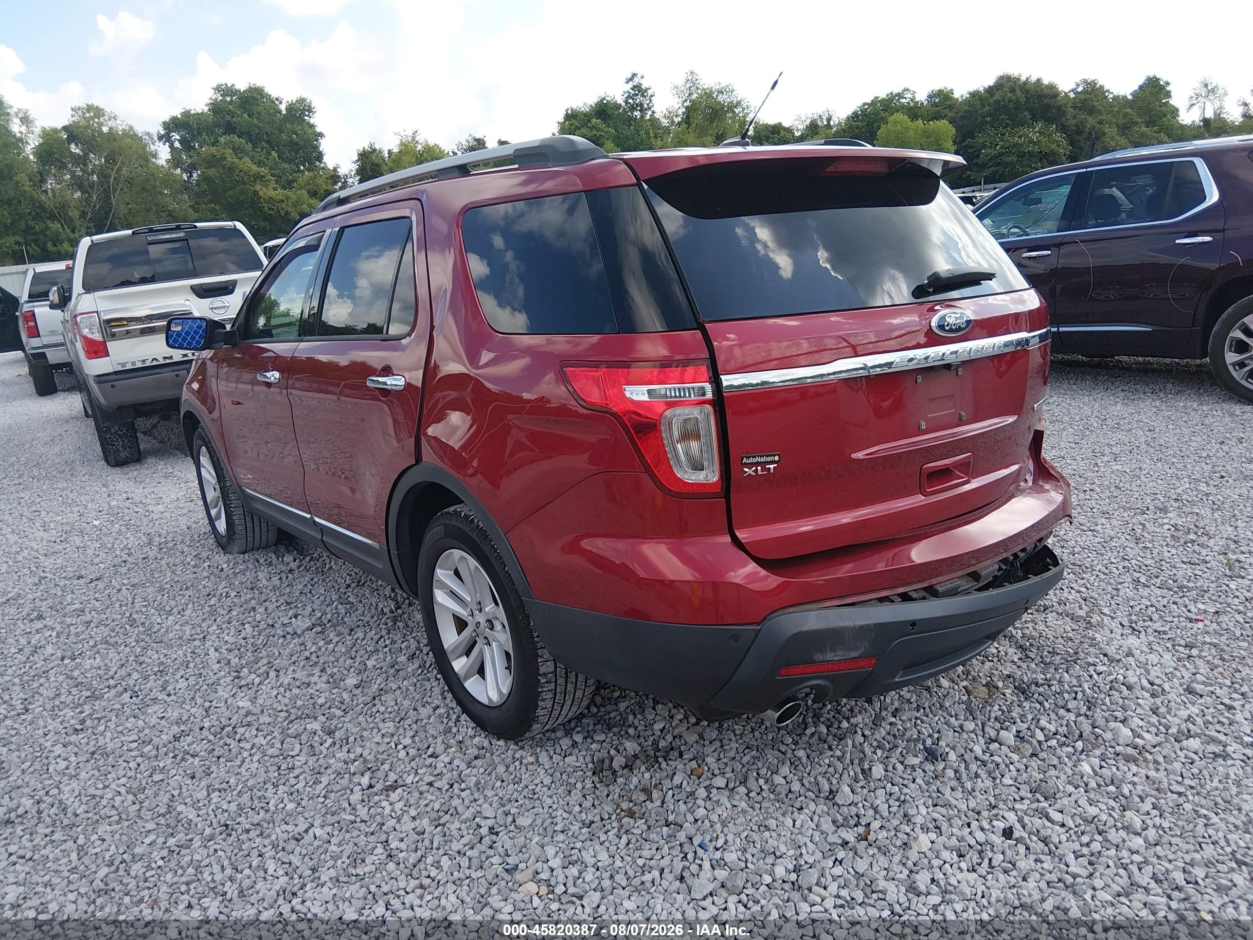 2015 Ford Explorer Xlt Red vin: 1FM5K7D84FGB00154