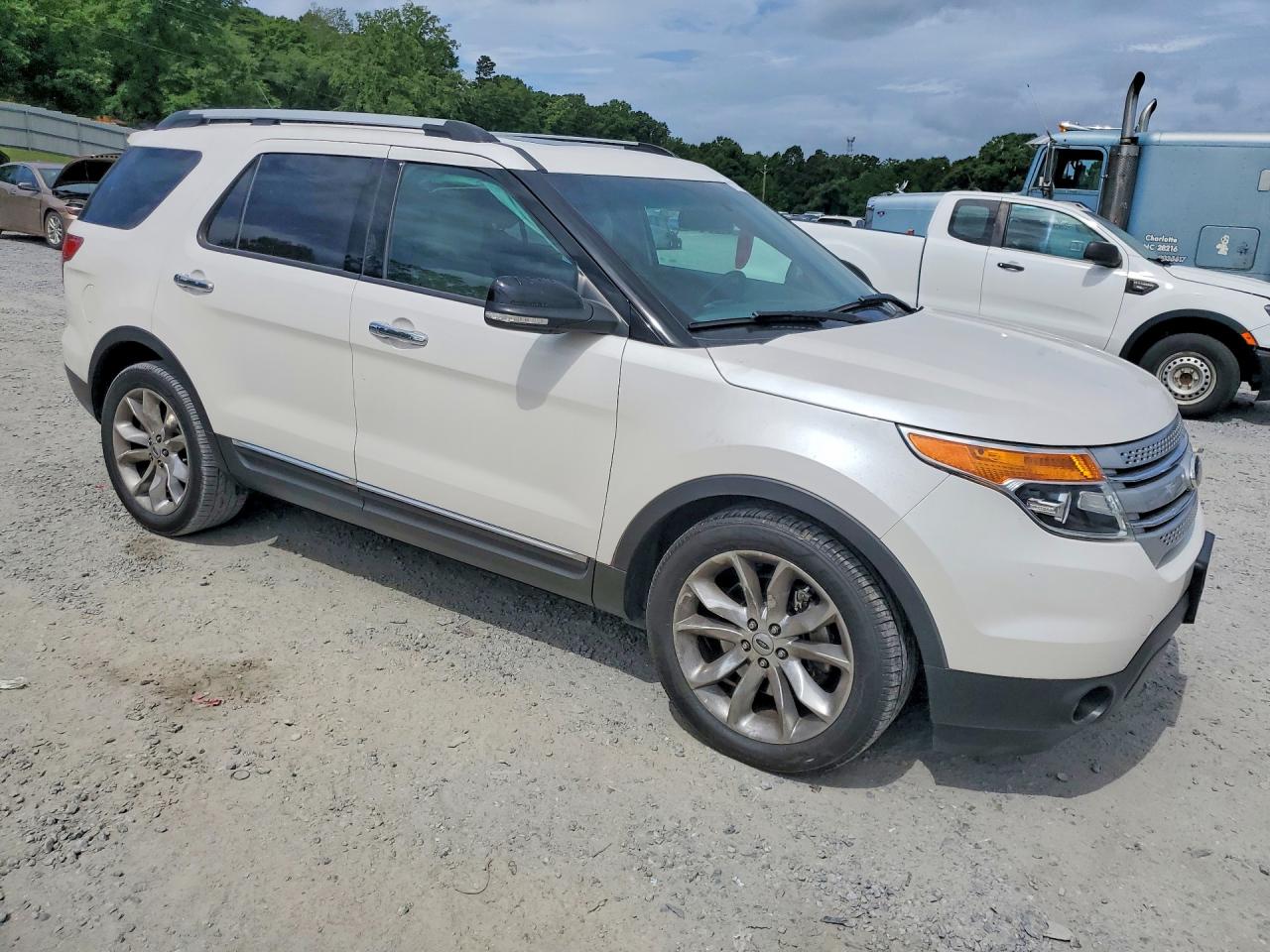 2015 Ford Explorer Xlt White vin: 1FM5K7D84FGB46499