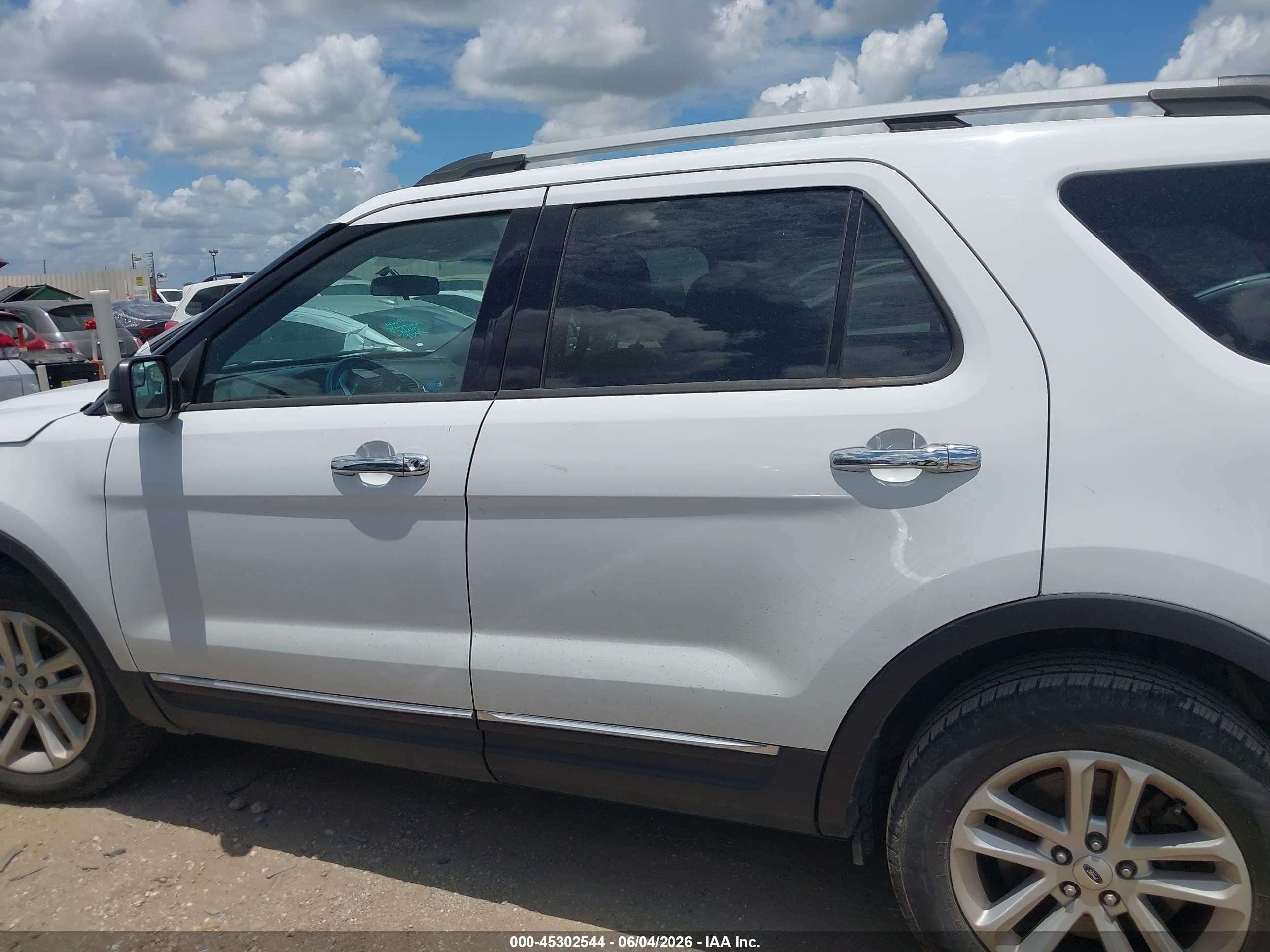 2015 Ford Explorer Xlt White vin: 1FM5K7D84FGC28071