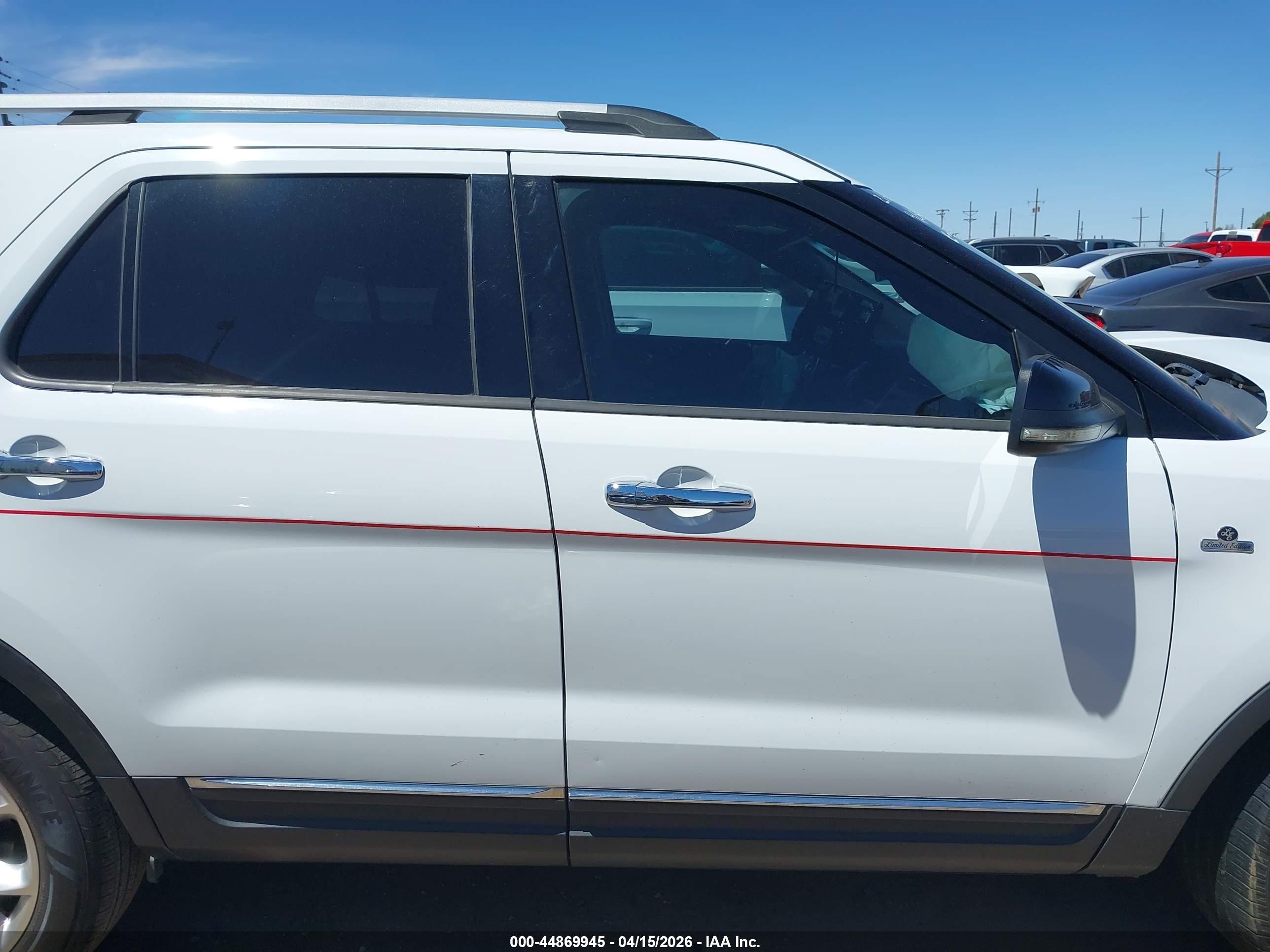 2013 Ford Explorer Xlt White vin: 1FM5K7D85DGA92689
