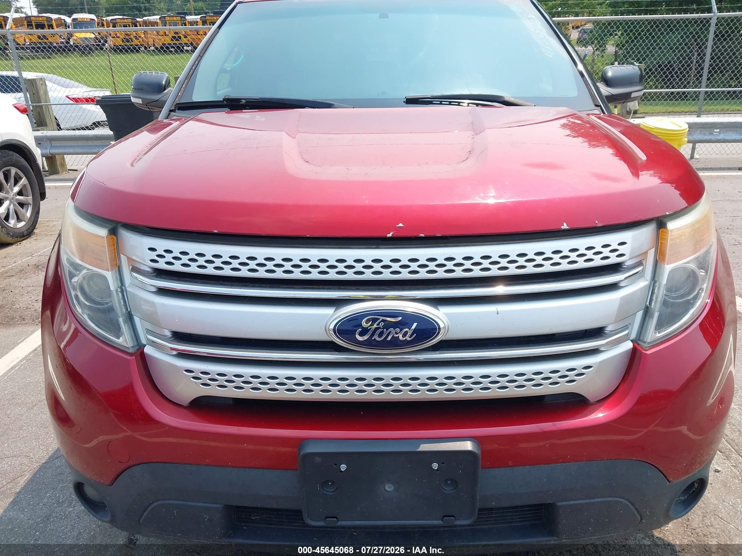 2013 Ford Explorer Xlt Red vin: 1FM5K7D85DGB75457