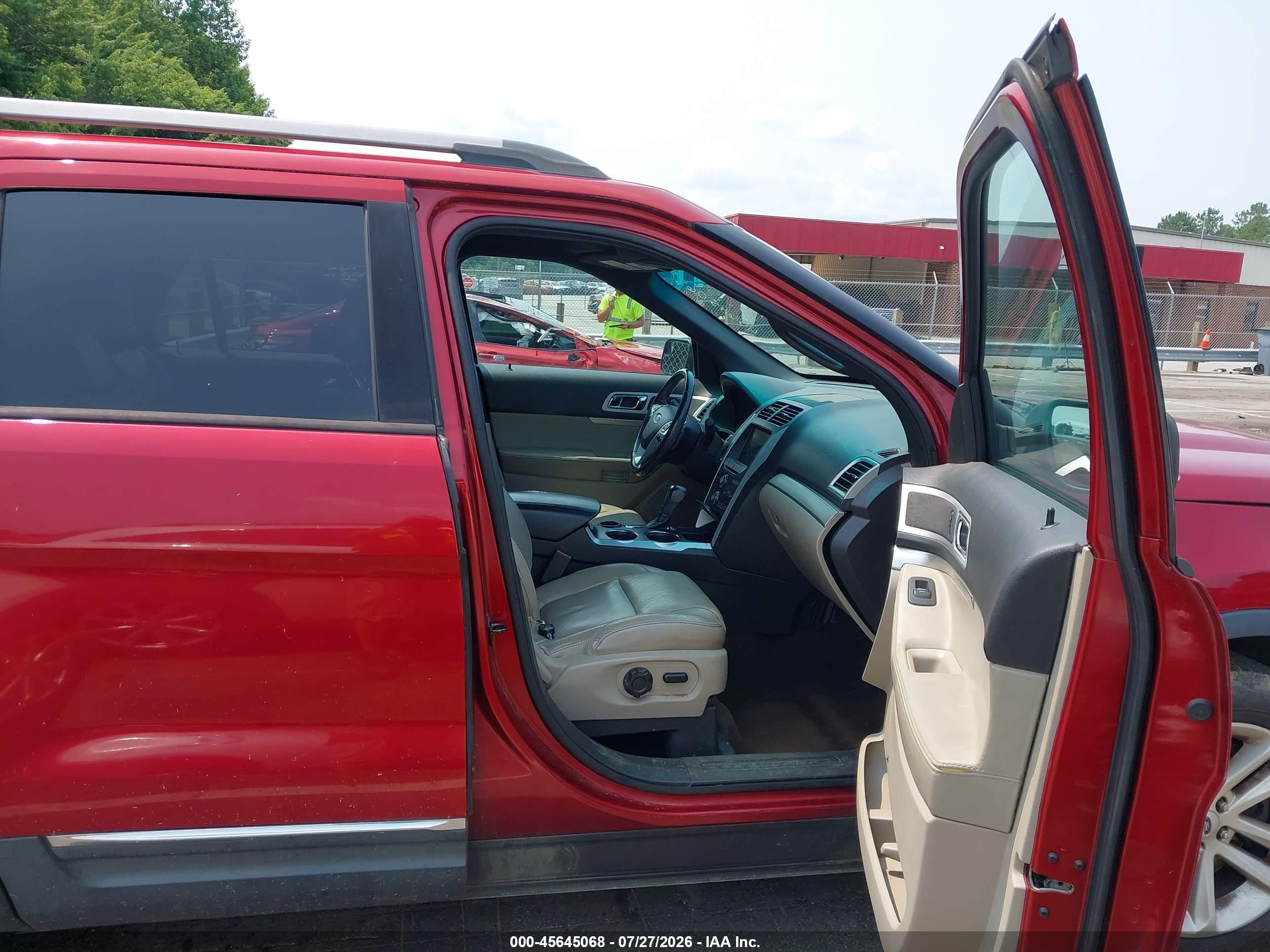 2013 Ford Explorer Xlt Red vin: 1FM5K7D85DGB75457