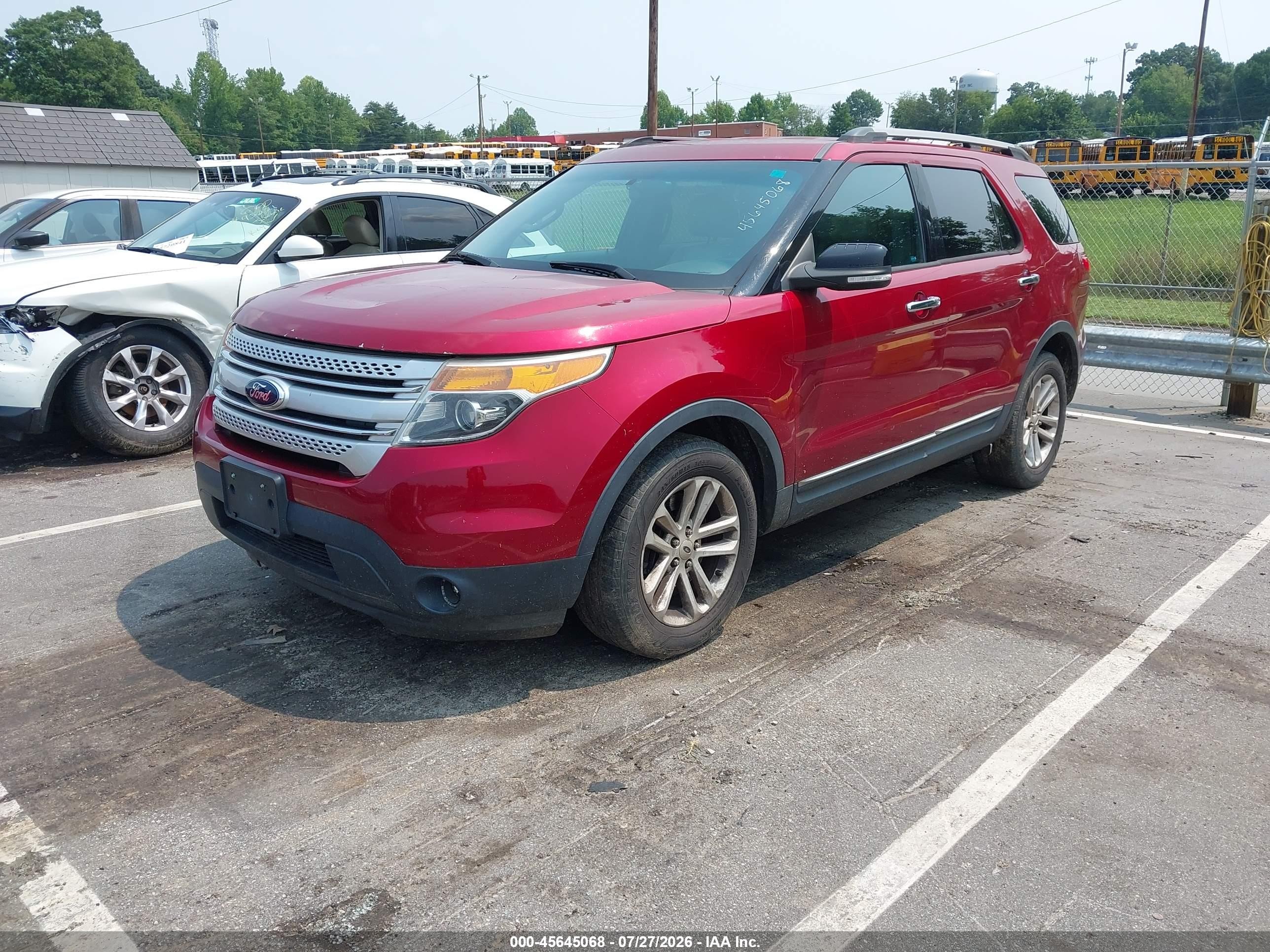 2013 Ford Explorer Xlt Red vin: 1FM5K7D85DGB75457