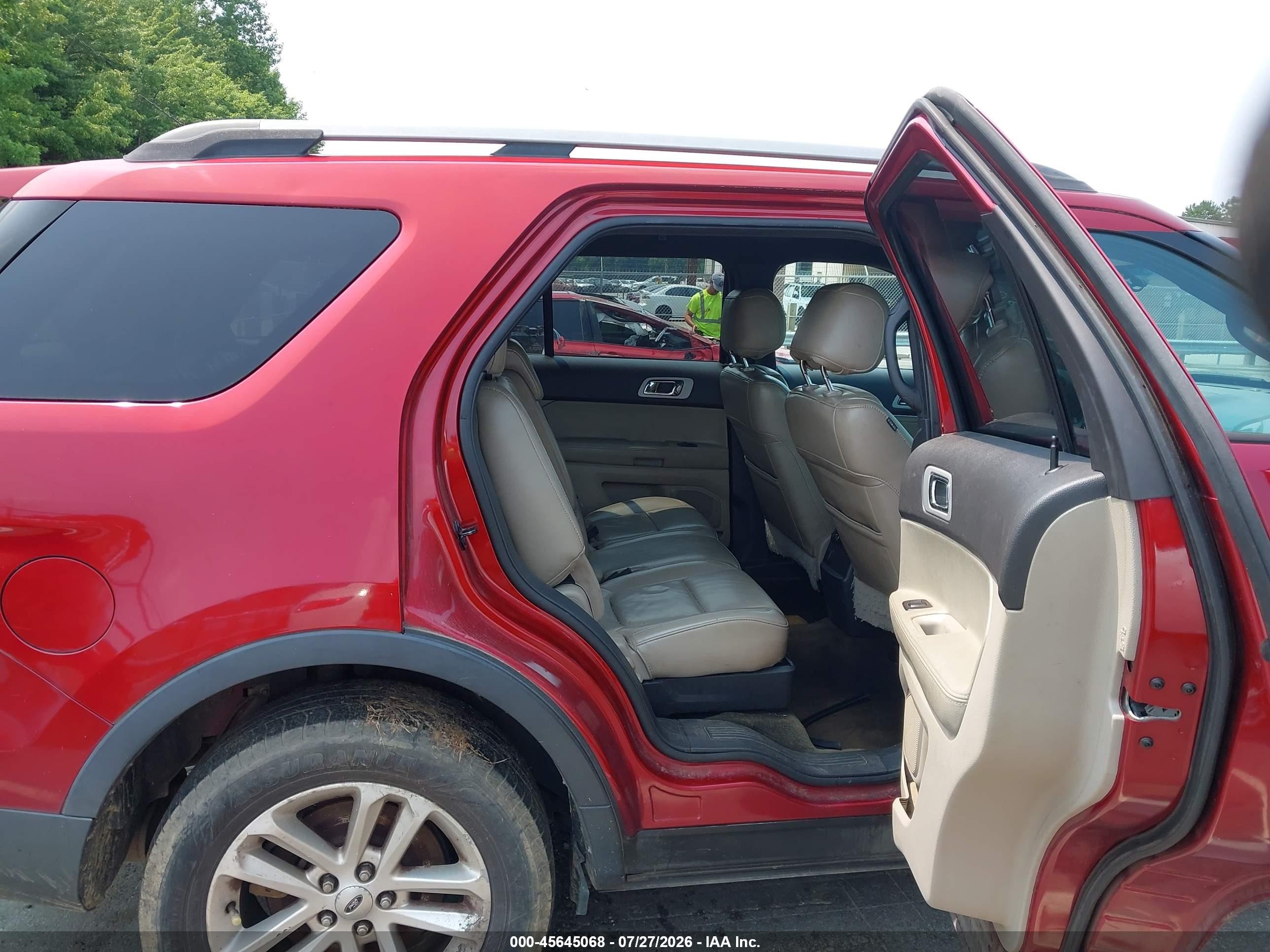 2013 Ford Explorer Xlt Red vin: 1FM5K7D85DGB75457