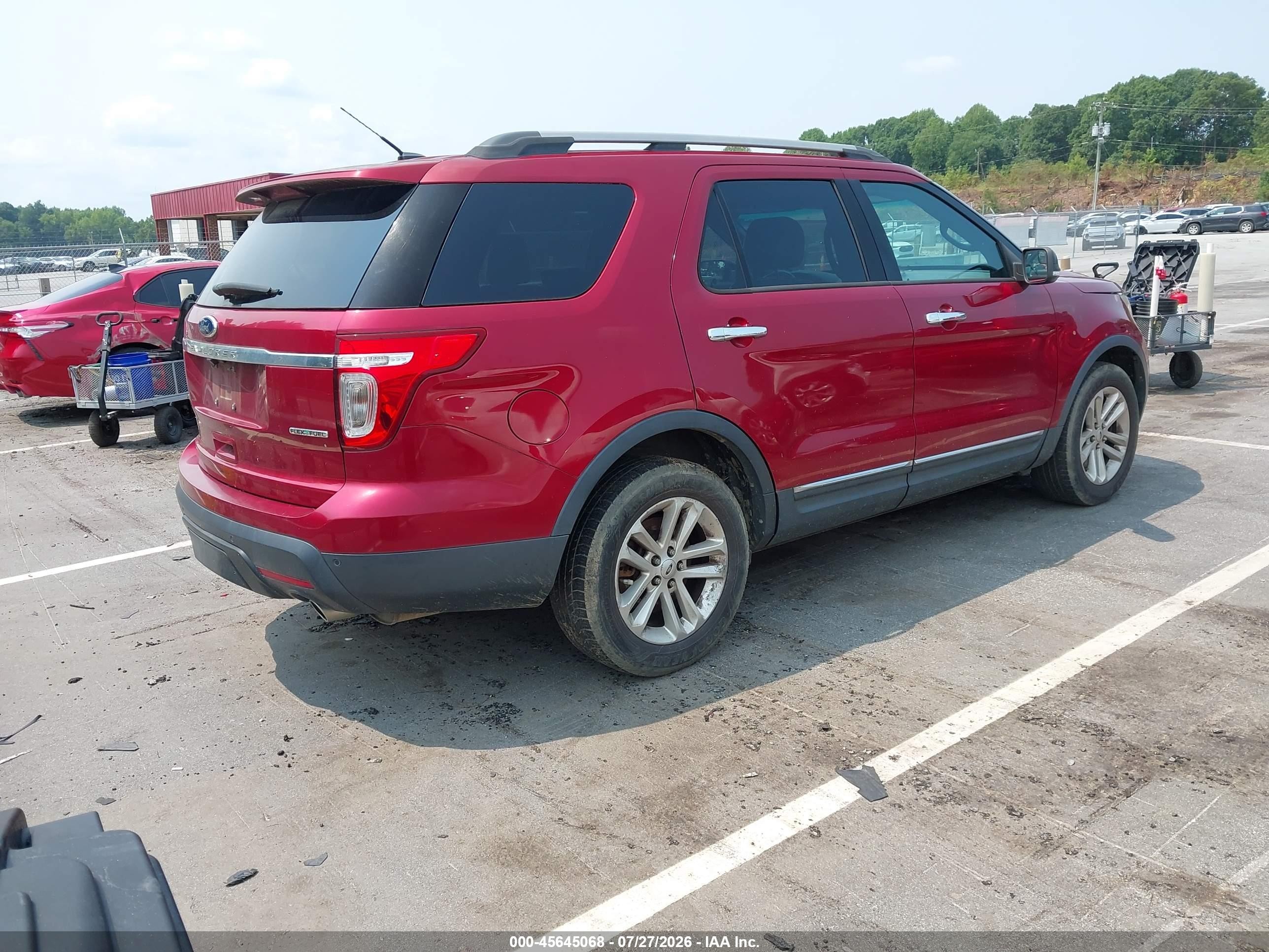 2013 Ford Explorer Xlt Red vin: 1FM5K7D85DGB75457
