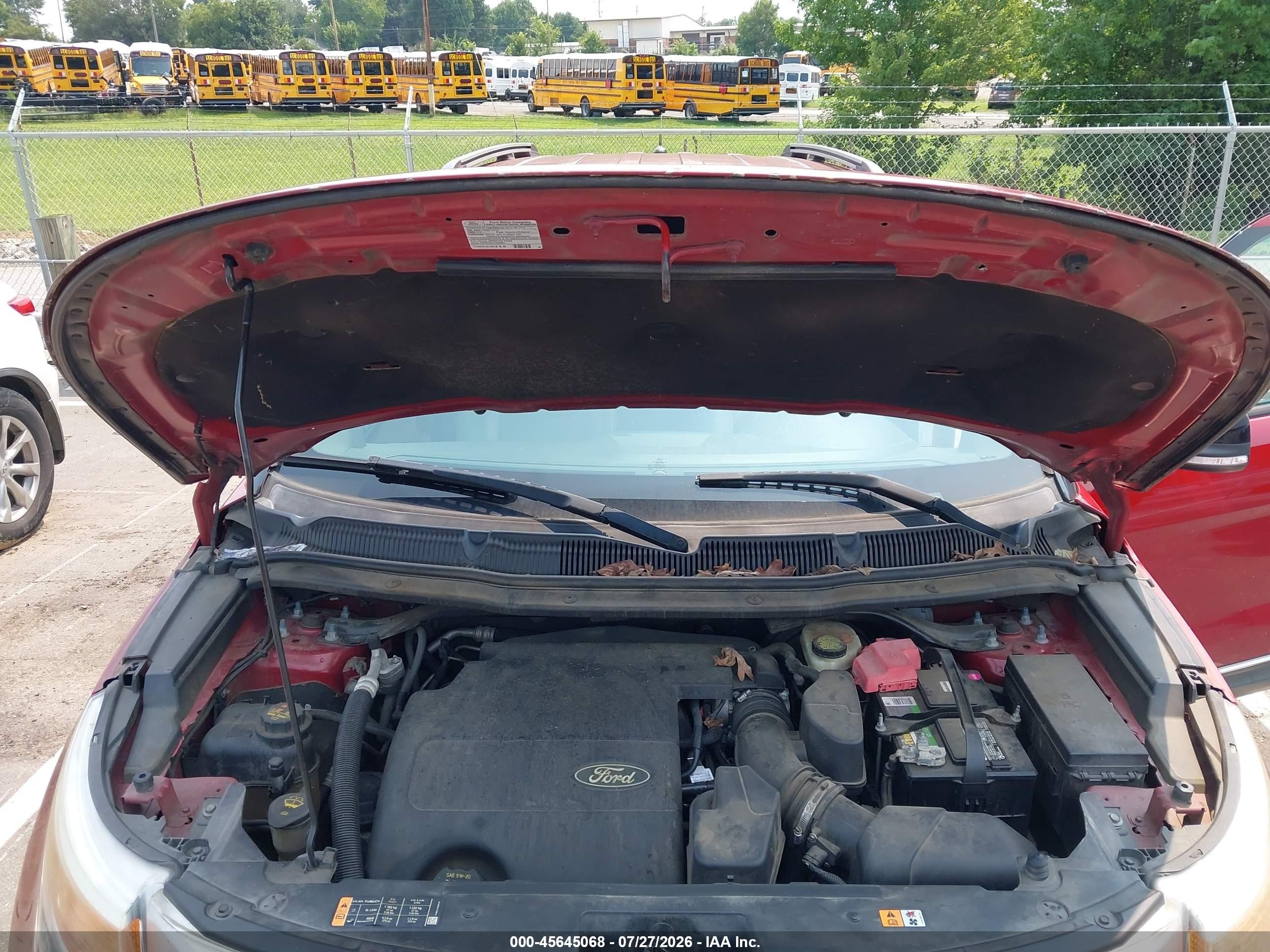 2013 Ford Explorer Xlt Red vin: 1FM5K7D85DGB75457