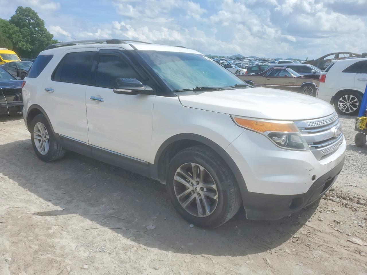 2013 Ford Explorer Xlt White vin: 1FM5K7D85DGB75491