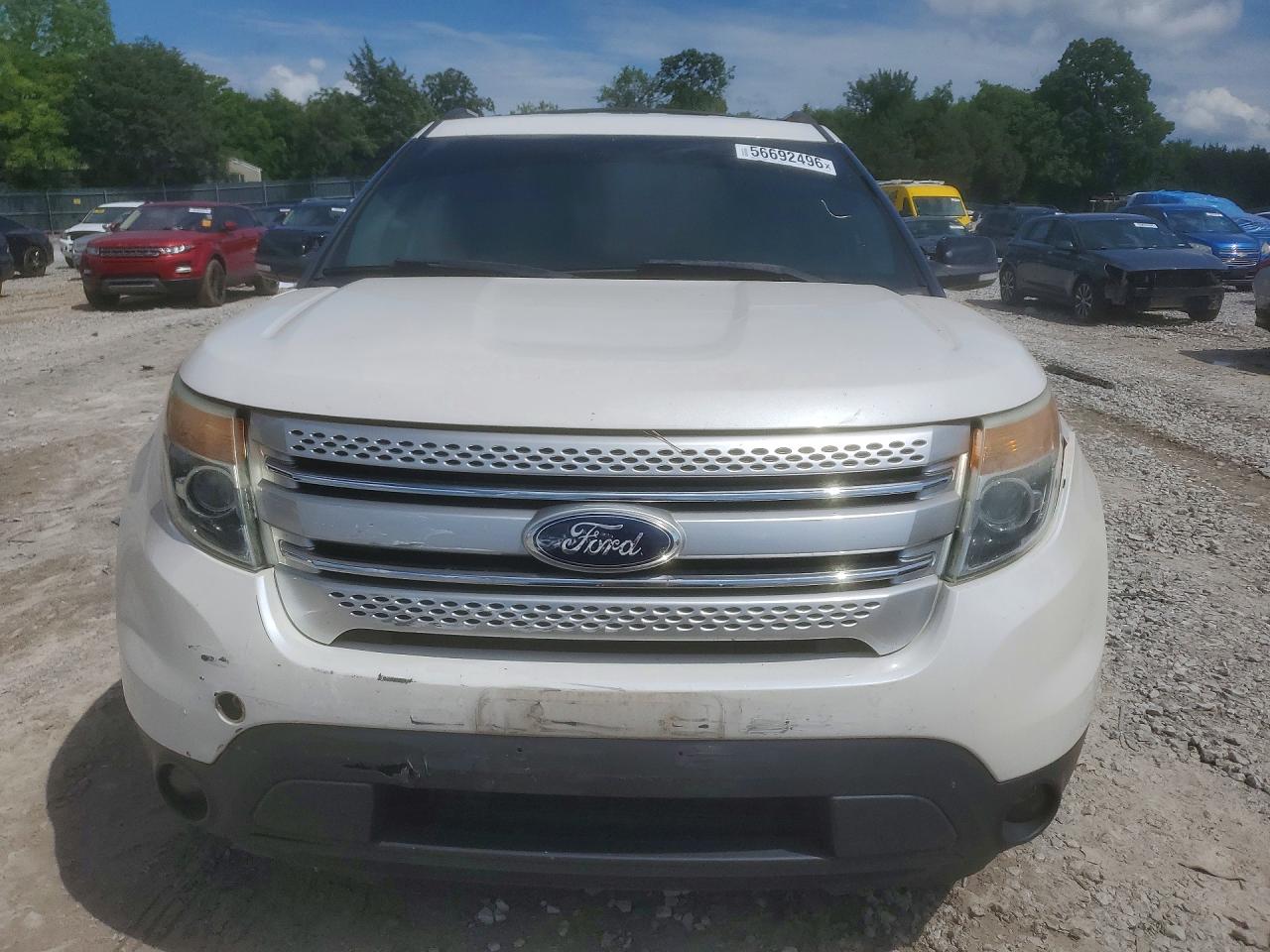 2013 Ford Explorer Xlt White vin: 1FM5K7D85DGB75491