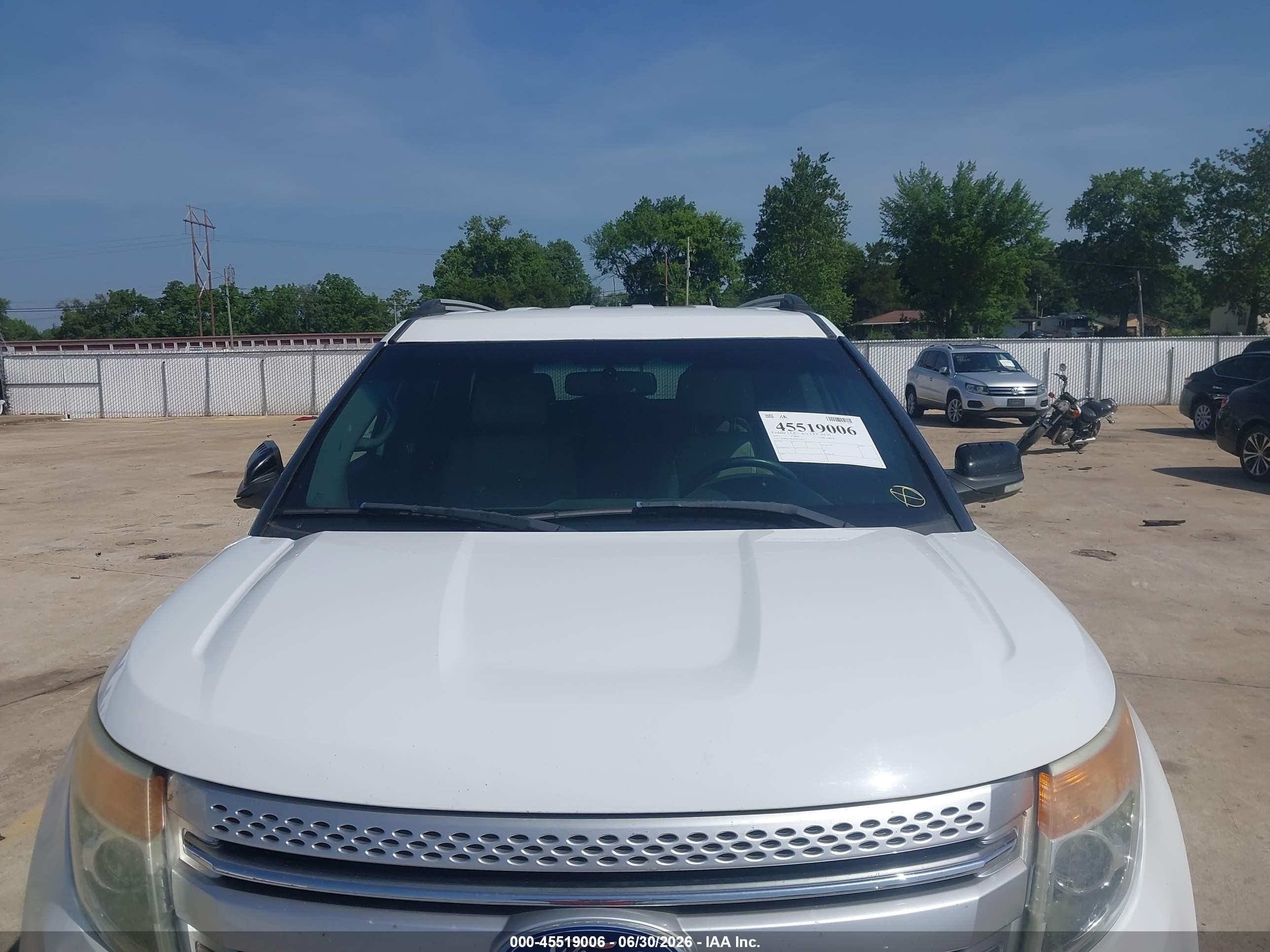 2013 Ford Explorer Xlt White vin: 1FM5K7D85DGC23412