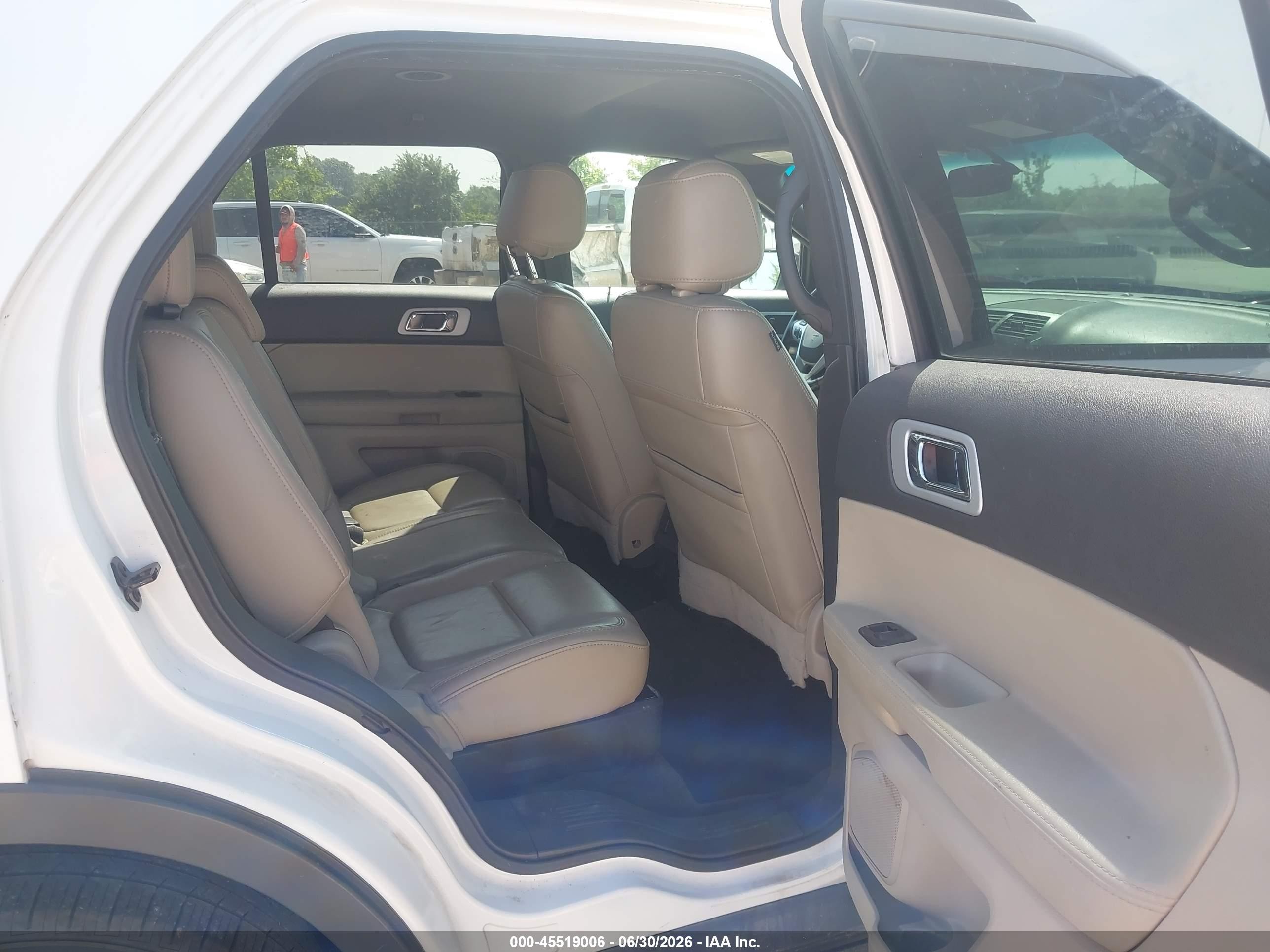 2013 Ford Explorer Xlt White vin: 1FM5K7D85DGC23412