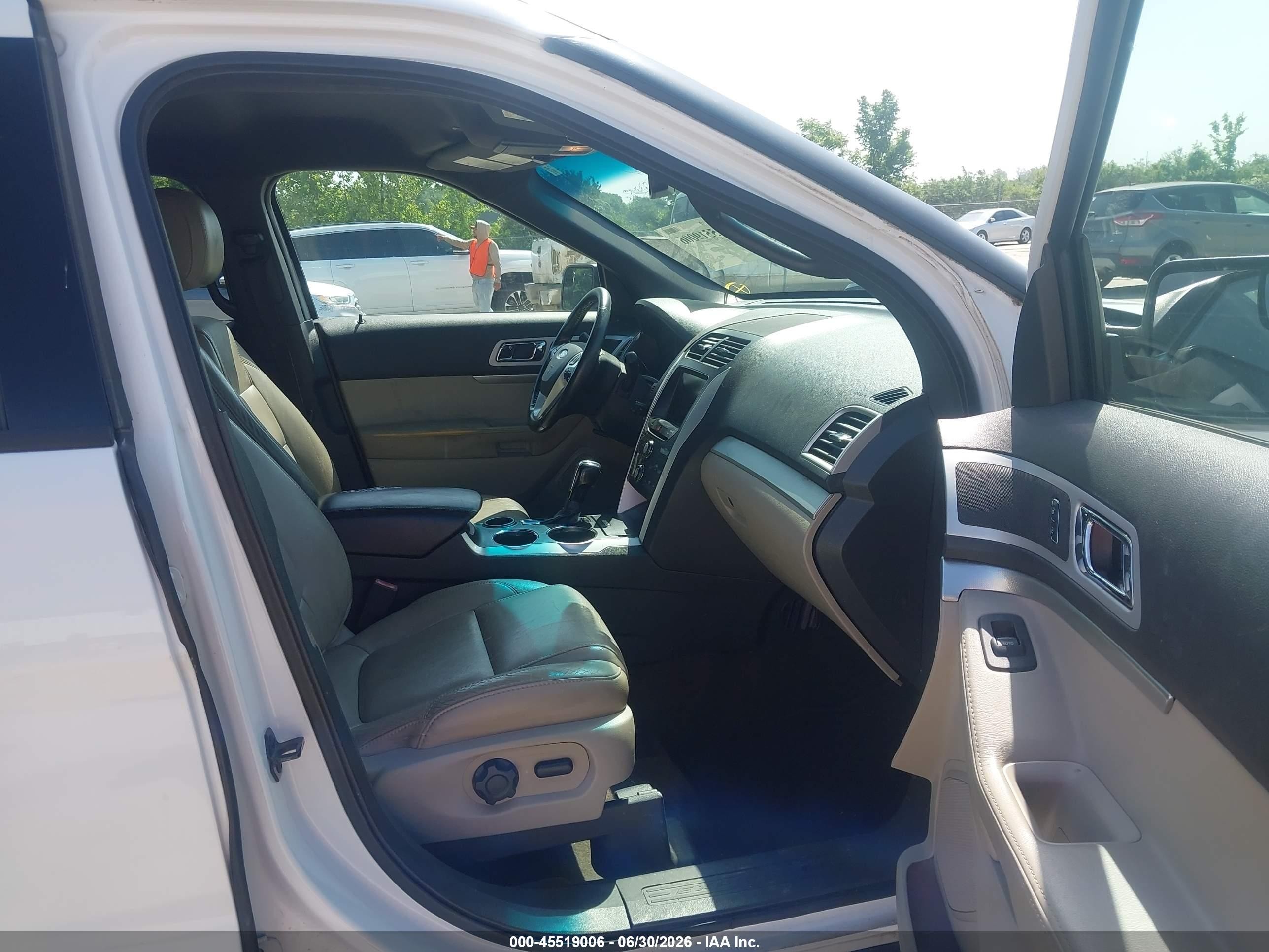 2013 Ford Explorer Xlt White vin: 1FM5K7D85DGC23412