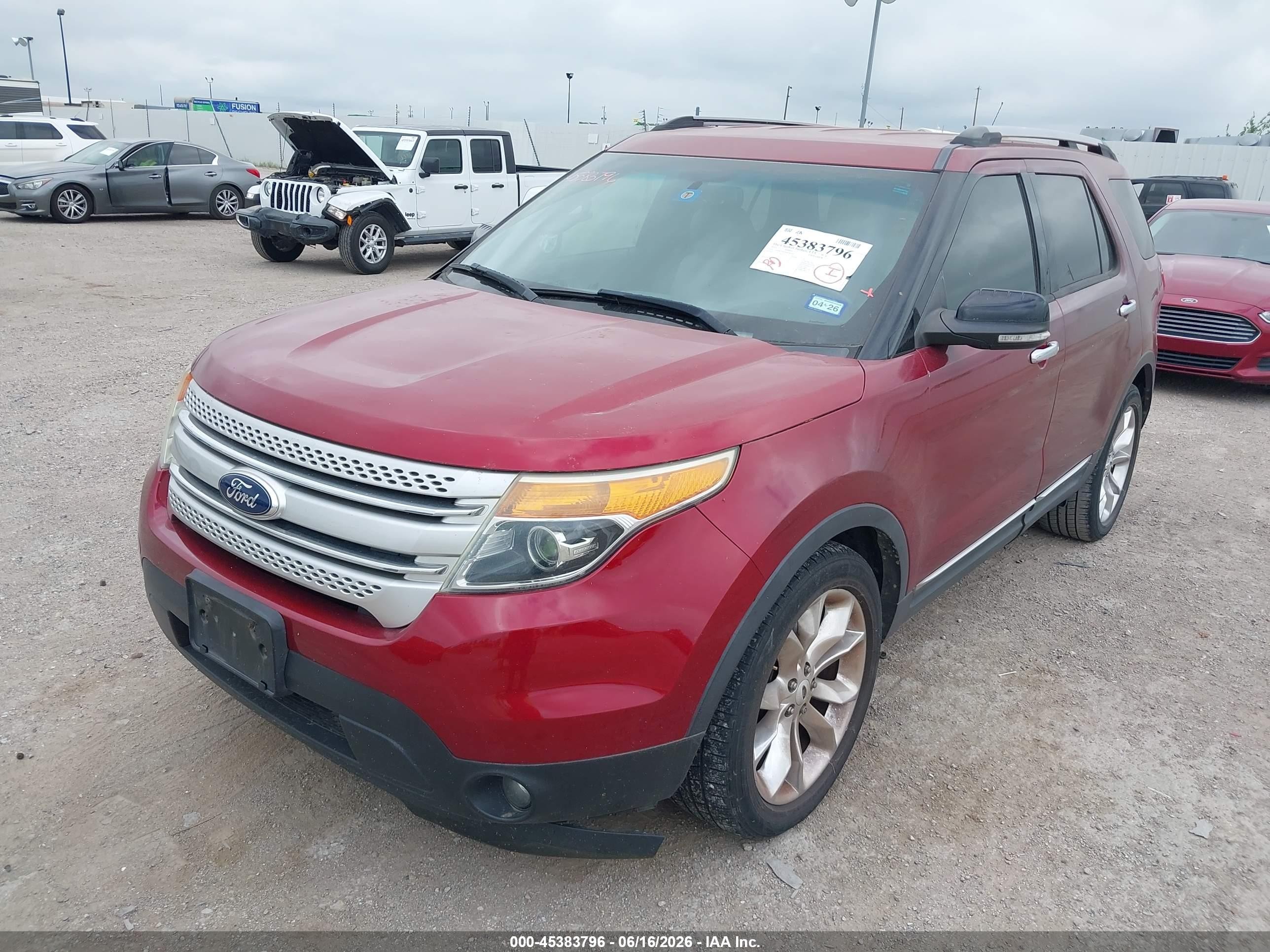 2013 Ford Explorer Xlt Red vin: 1FM5K7D85DGC90530