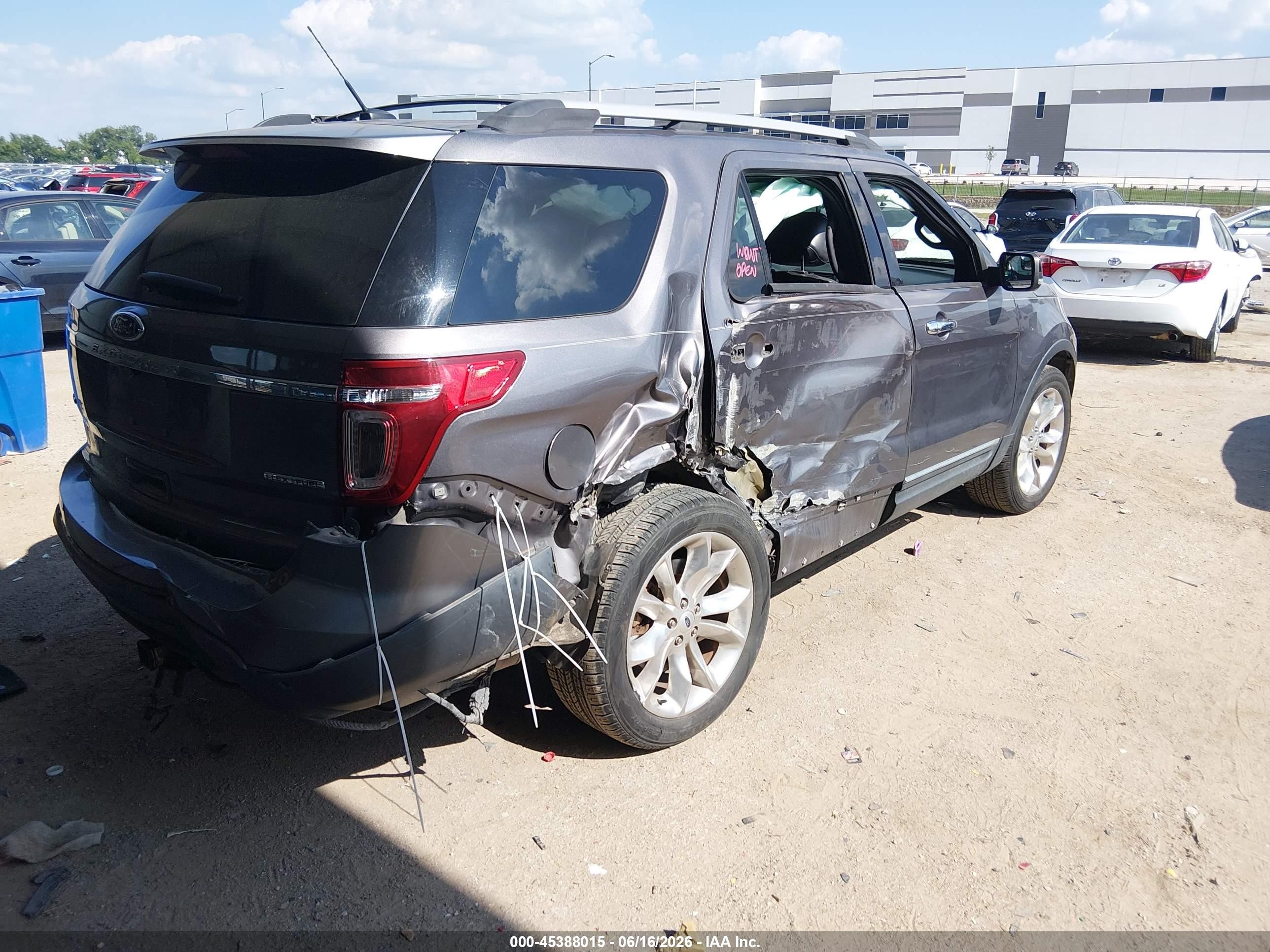 2014 Ford Explorer Xlt Gray vin: 1FM5K7D85EGA22434