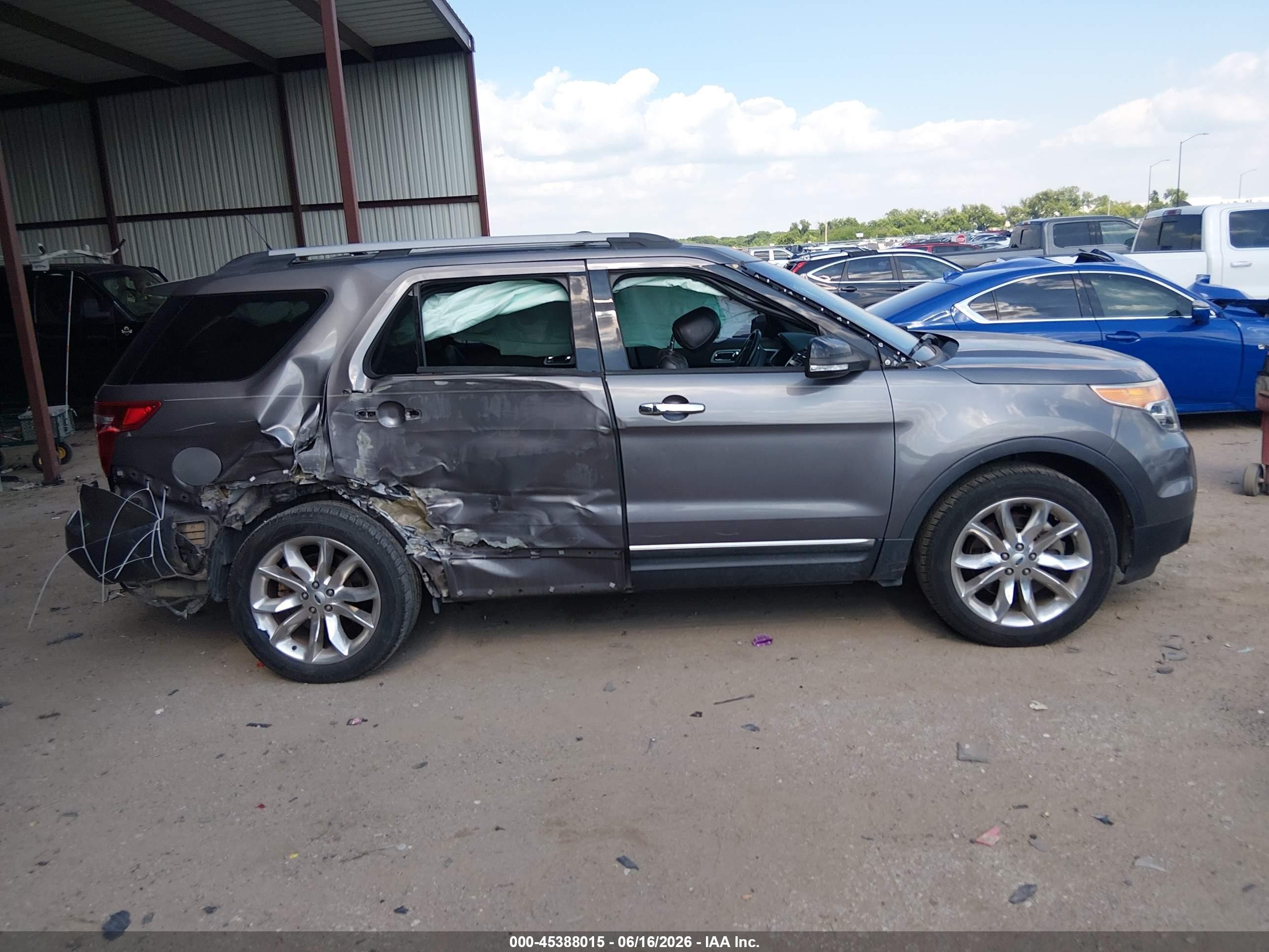 2014 Ford Explorer Xlt Gray vin: 1FM5K7D85EGA22434