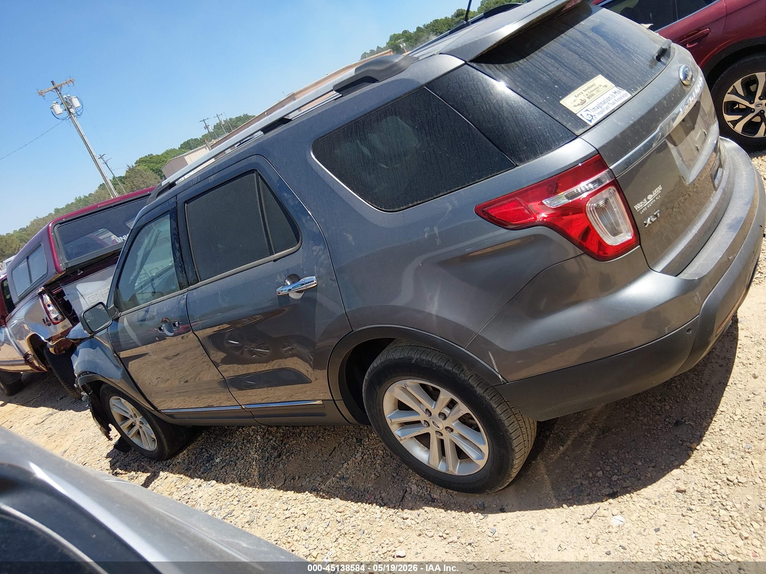 2014 Ford Explorer Xlt Gray vin: 1FM5K7D85EGA47530