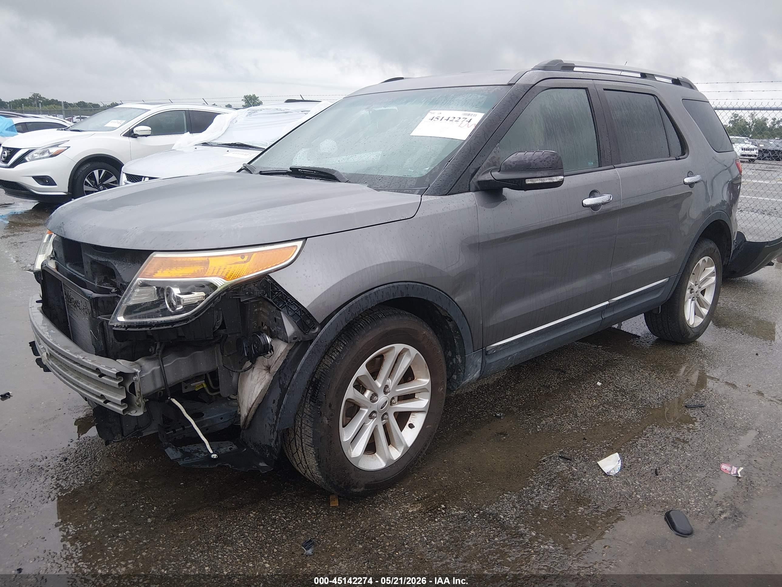 2014 Ford Explorer Xlt Gray vin: 1FM5K7D85EGB25837