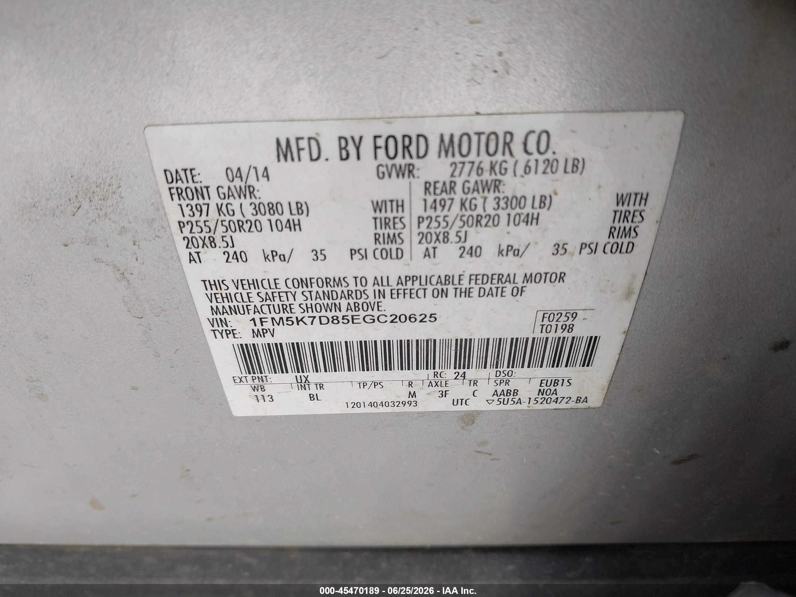 2014 Ford Explorer Xlt Серебряный vin: 1FM5K7D85EGC20625