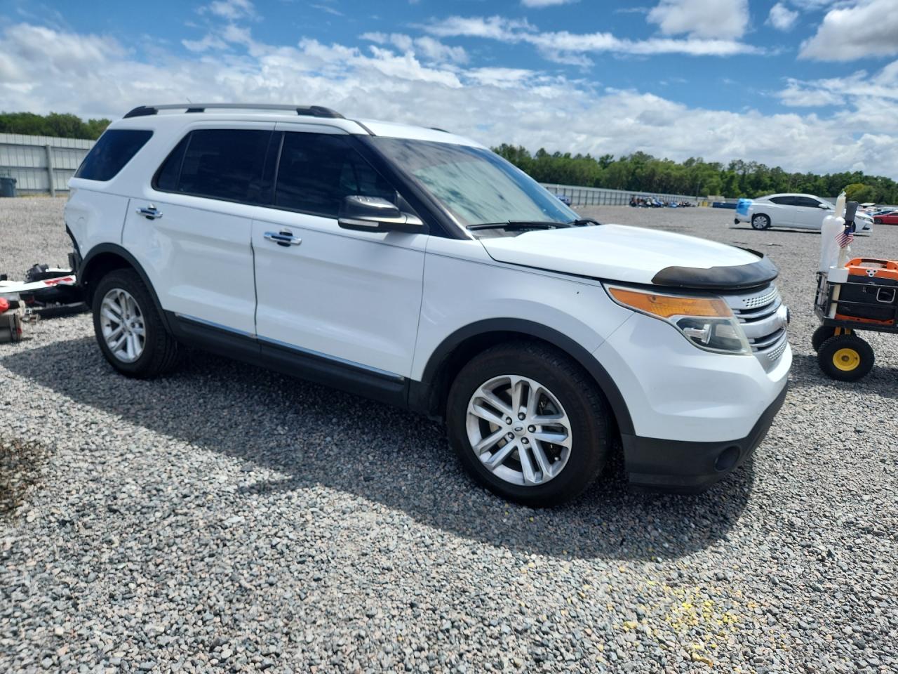 2015 Ford Explorer Xlt White vin: 1FM5K7D85FGC58387