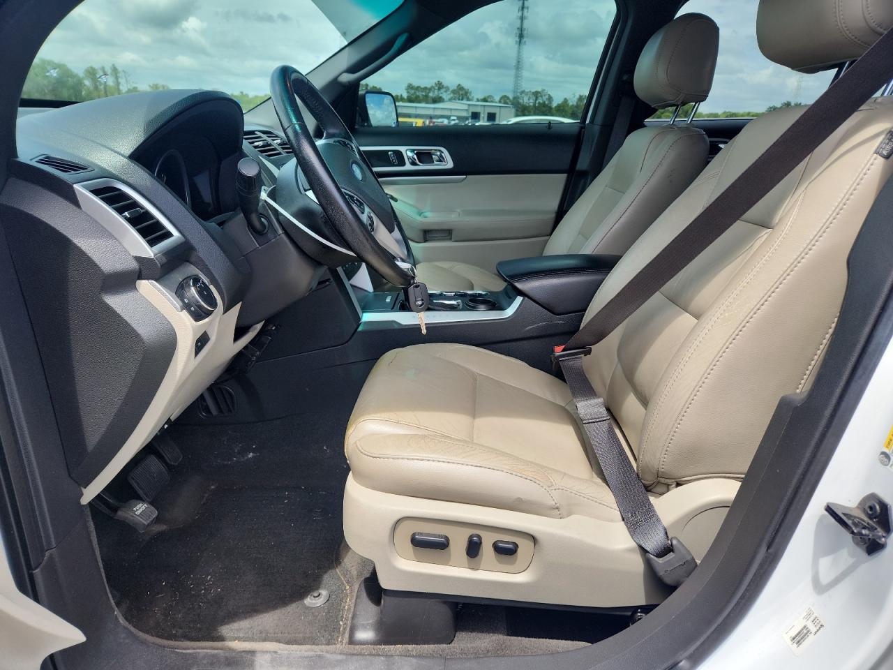 2015 Ford Explorer Xlt White vin: 1FM5K7D85FGC58387