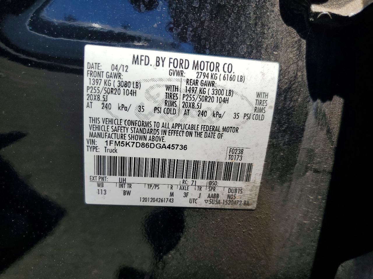 2013 Ford Explorer Xlt Black vin: 1FM5K7D86DGA45736