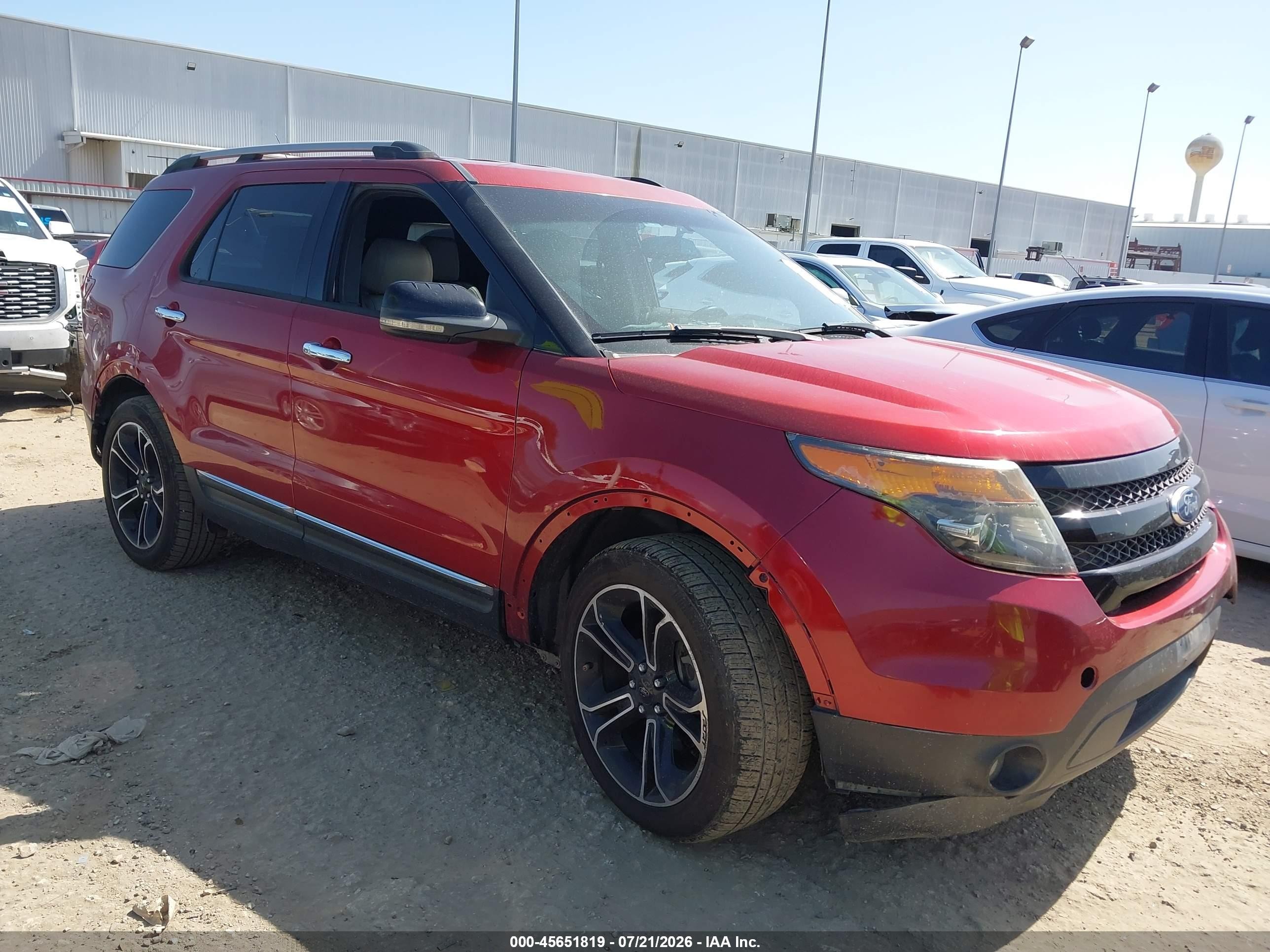 2013 Ford Explorer Xlt Red vin: 1FM5K7D86DGA58549