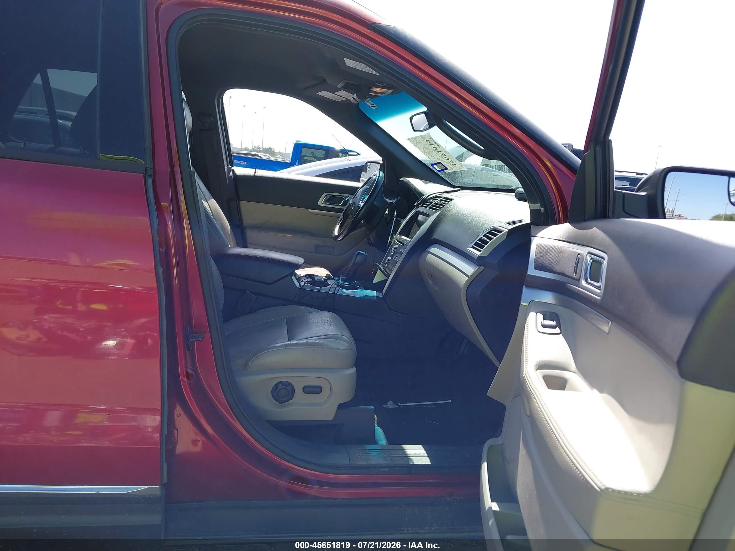 2013 Ford Explorer Xlt Red vin: 1FM5K7D86DGA58549