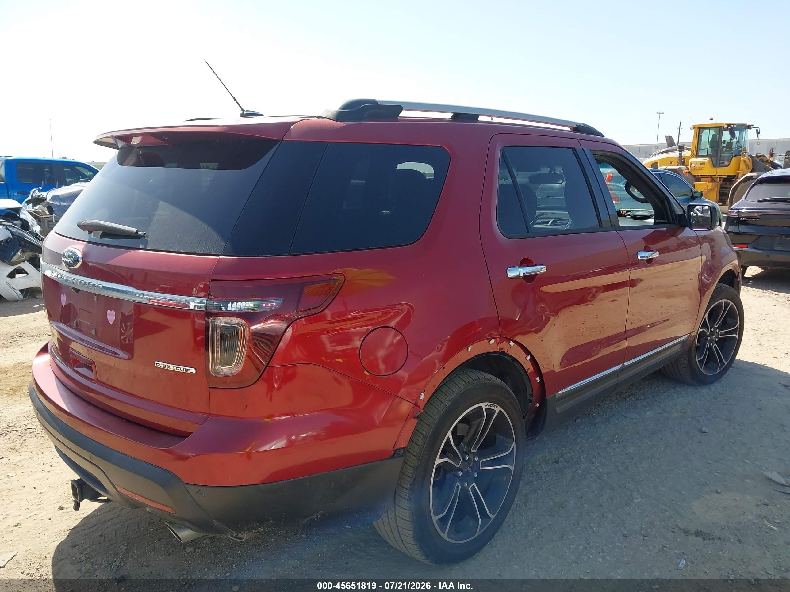 2013 Ford Explorer Xlt Red vin: 1FM5K7D86DGA58549