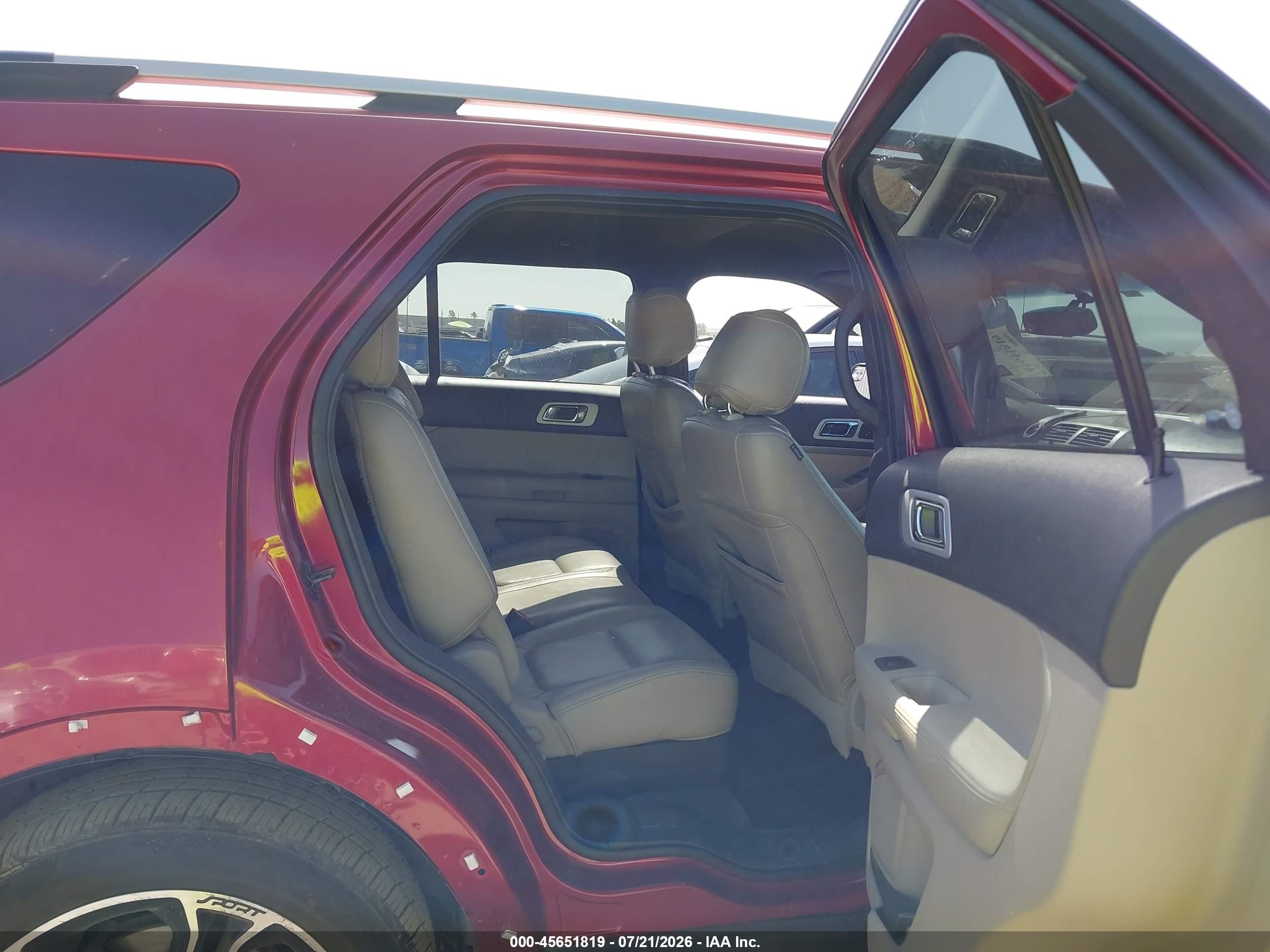 2013 Ford Explorer Xlt Red vin: 1FM5K7D86DGA58549