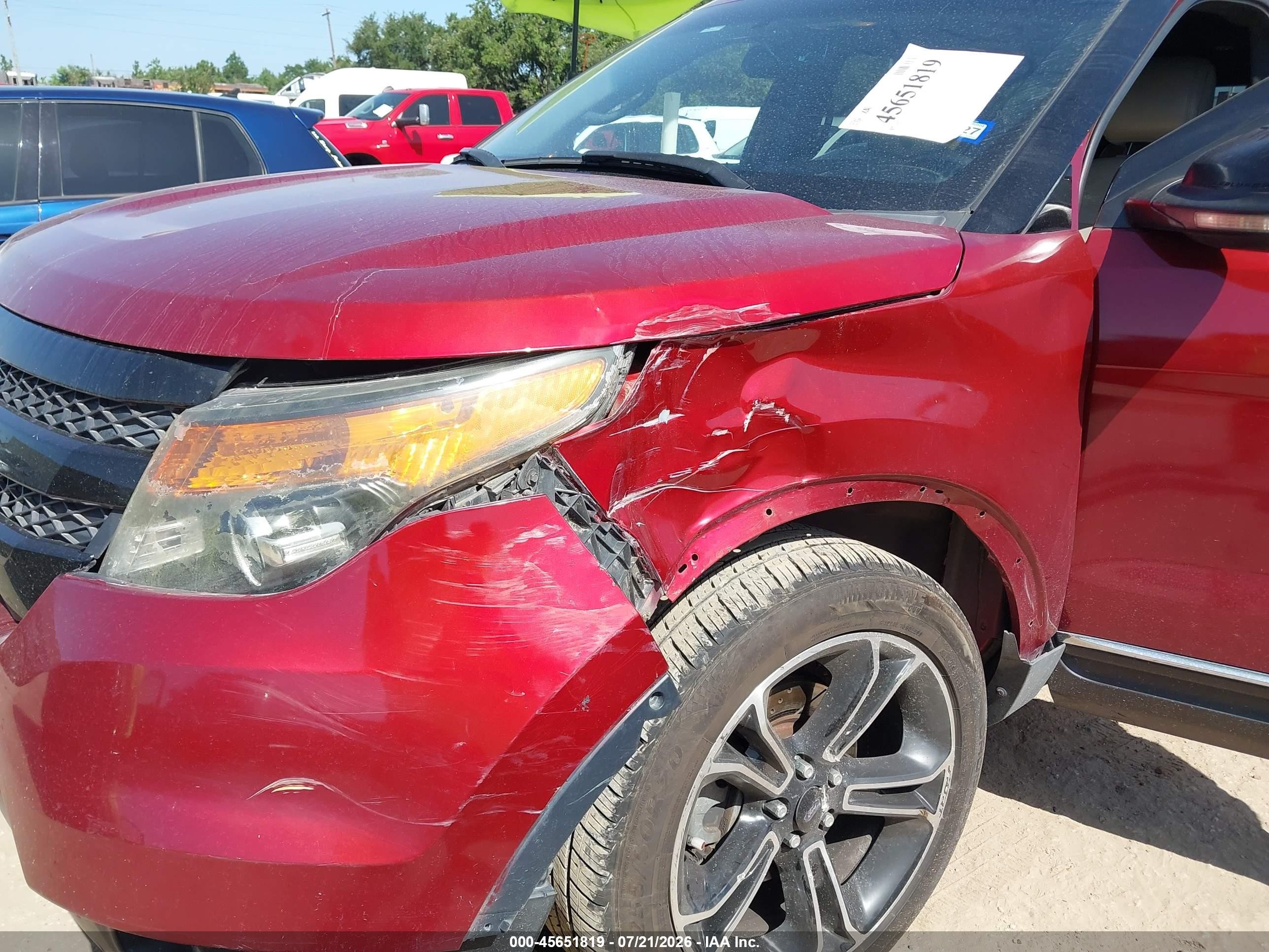 2013 Ford Explorer Xlt Red vin: 1FM5K7D86DGA58549