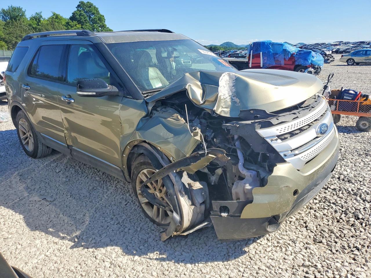 2013 Ford Explorer Xlt Зеленый vin: 1FM5K7D86DGB19253