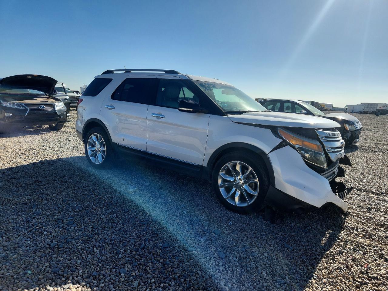2013 Ford Explorer Xlt White vin: 1FM5K7D86DGC05565