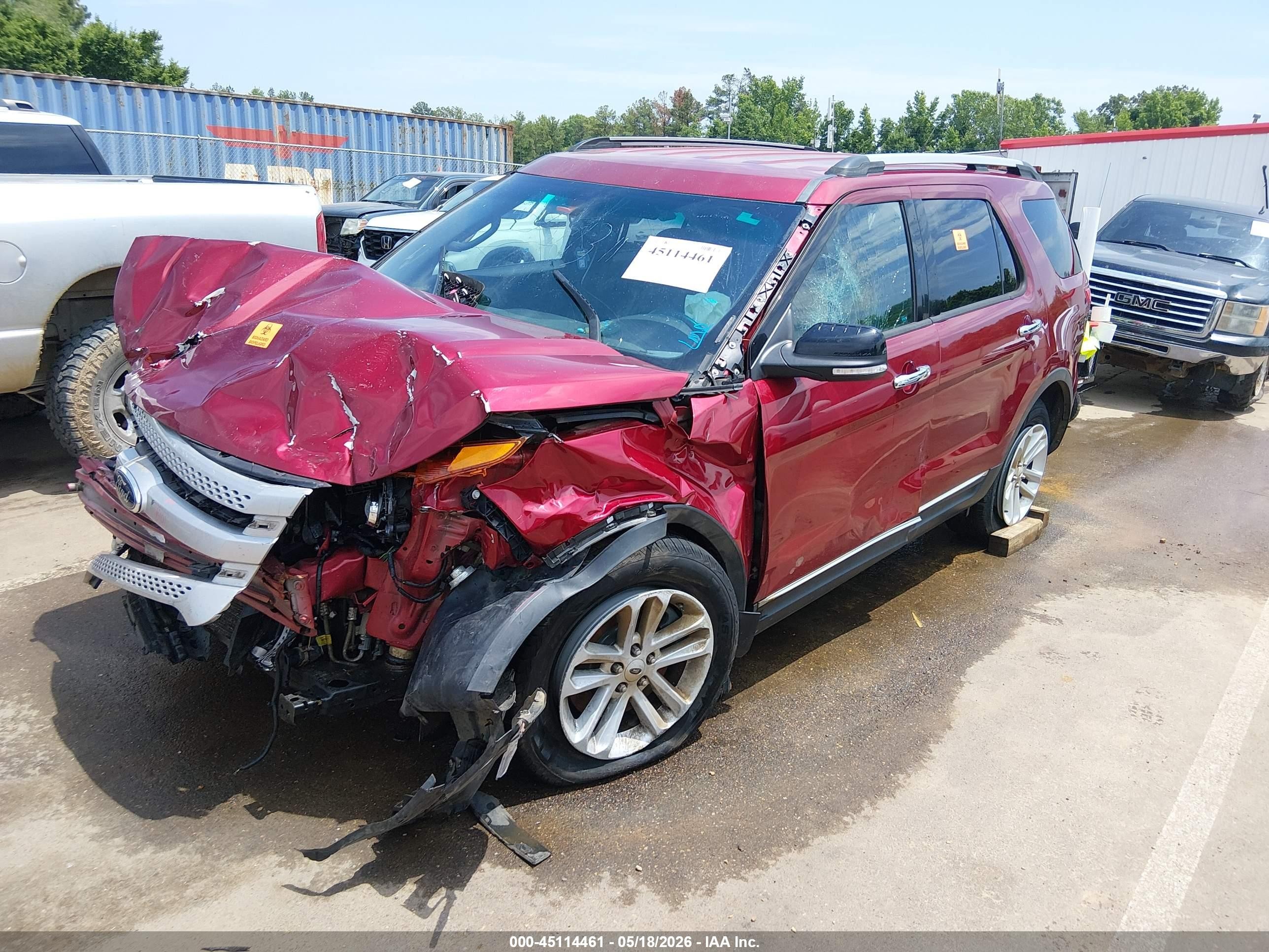 2014 Ford Explorer Xlt Red vin: 1FM5K7D86EGA48329