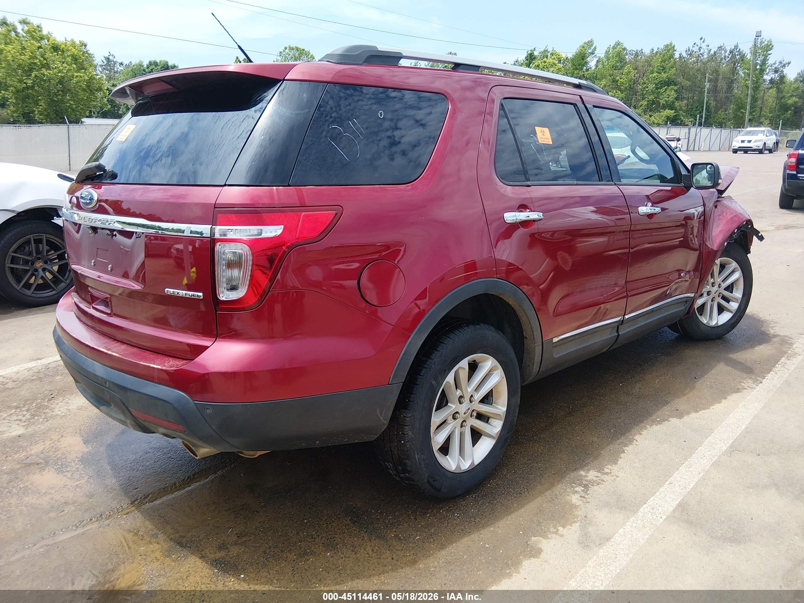 2014 Ford Explorer Xlt Red vin: 1FM5K7D86EGA48329