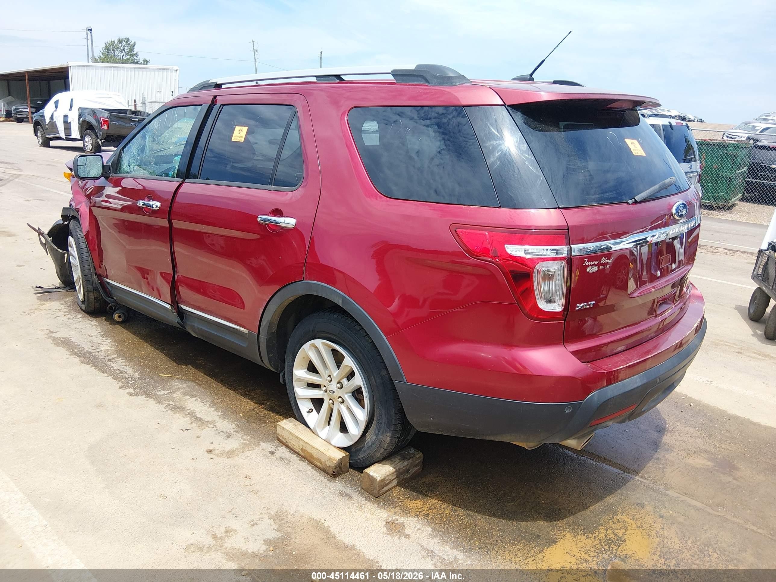 2014 Ford Explorer Xlt Red vin: 1FM5K7D86EGA48329