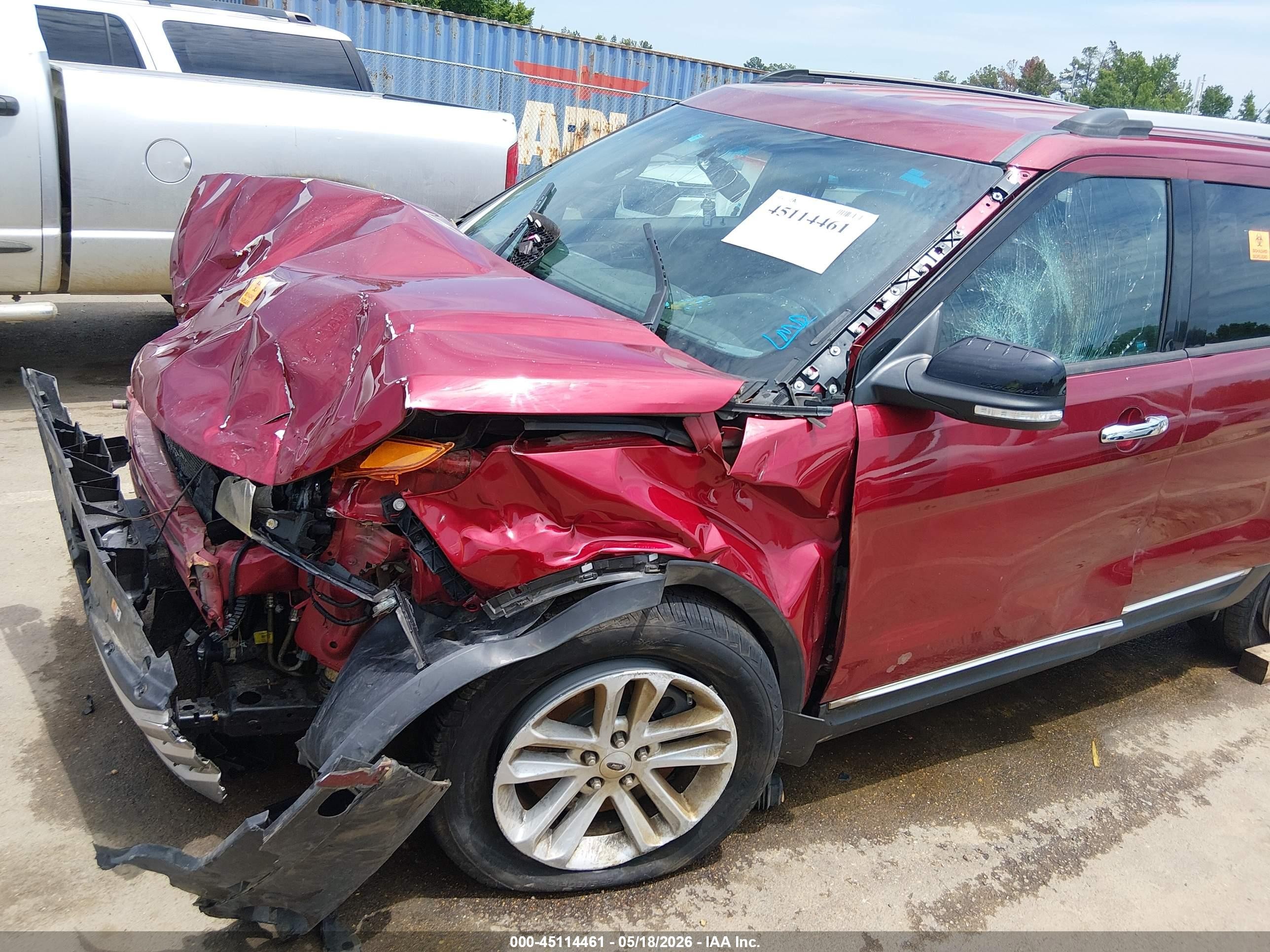 2014 Ford Explorer Xlt Red vin: 1FM5K7D86EGA48329