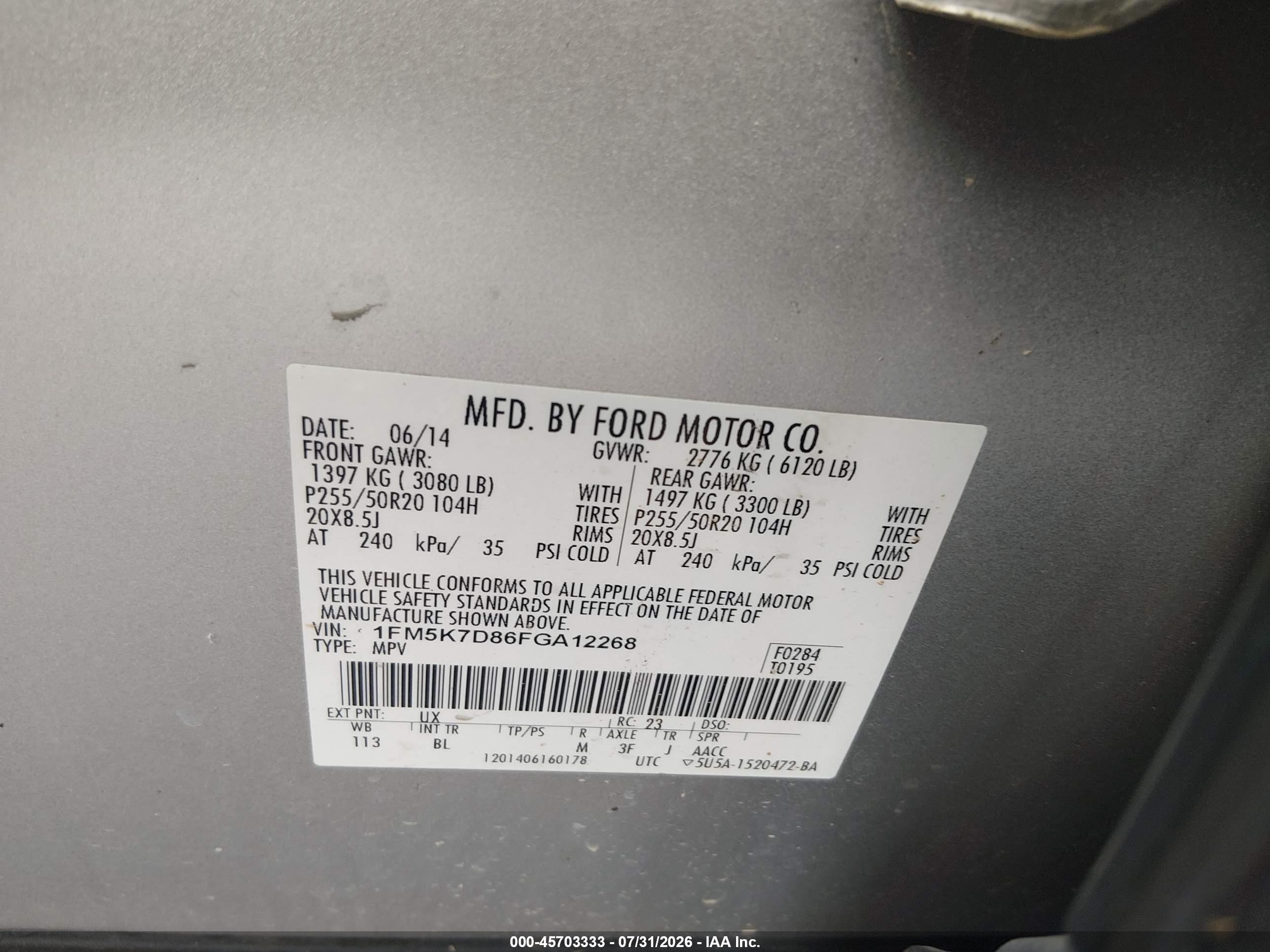 2015 Ford Explorer Xlt Silver vin: 1FM5K7D86FGA12268
