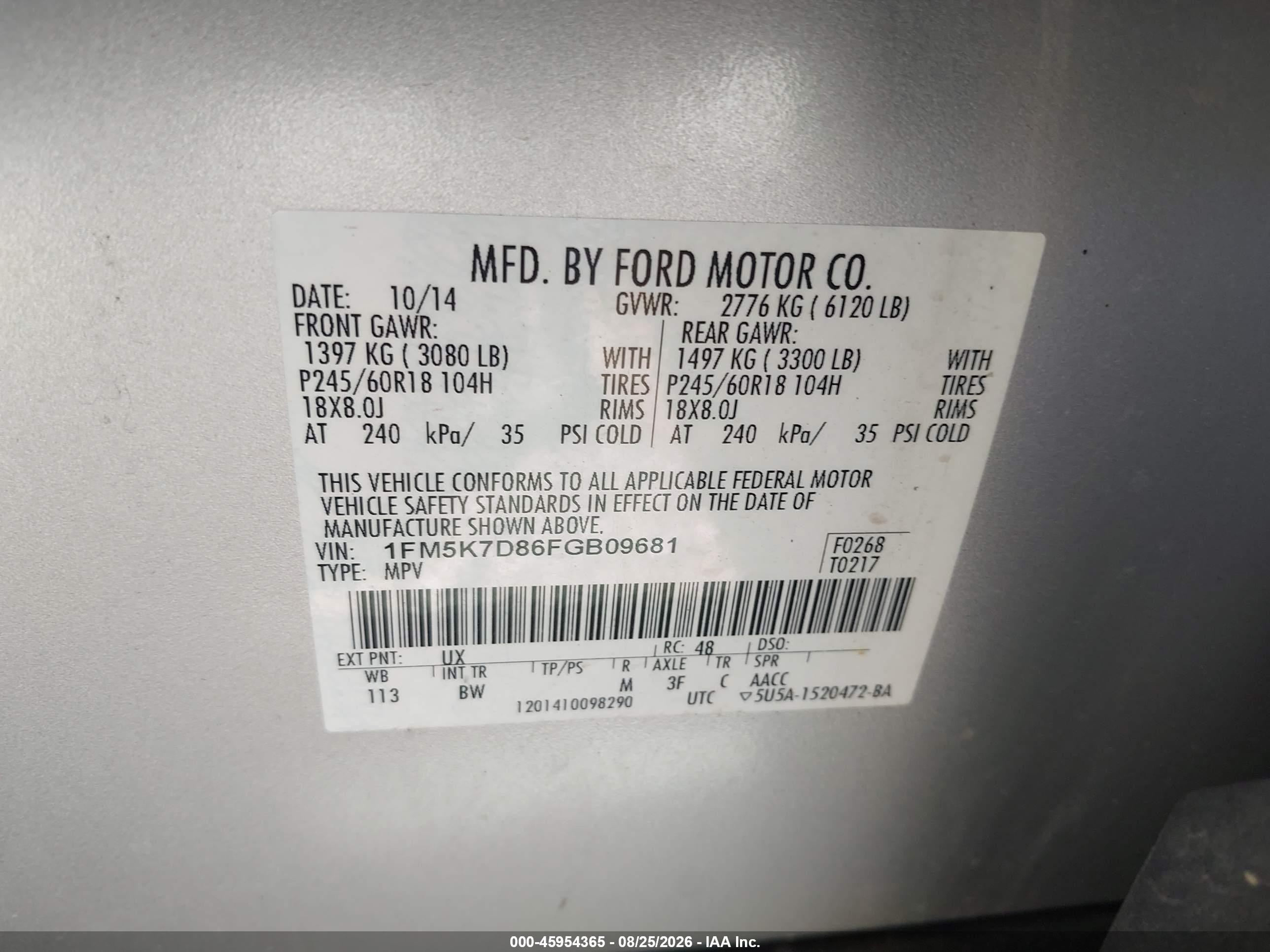 2015 Ford Explorer Xlt Серебряный vin: 1FM5K7D86FGB09681