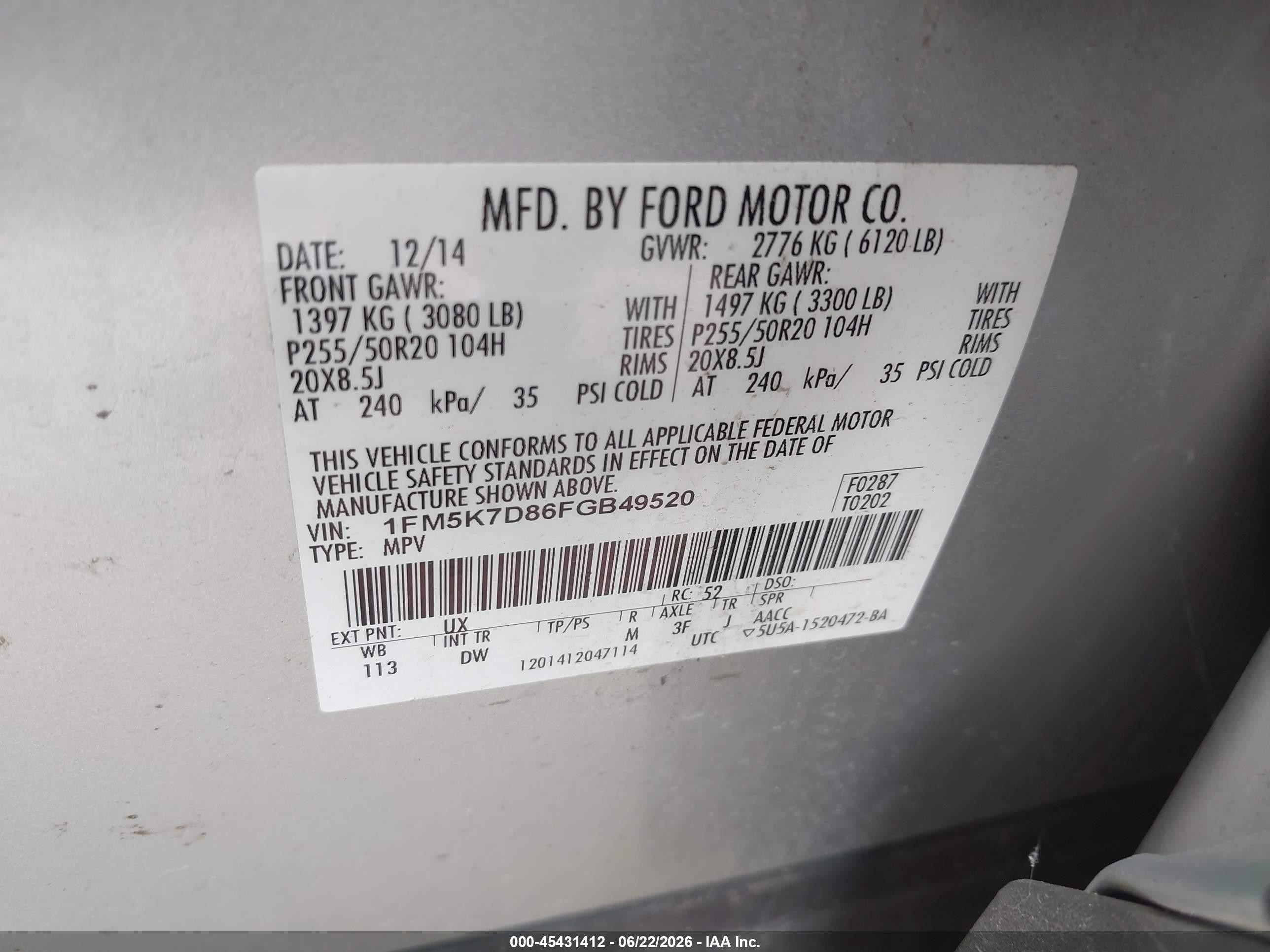 2015 Ford Explorer Xlt Silver vin: 1FM5K7D86FGB49520