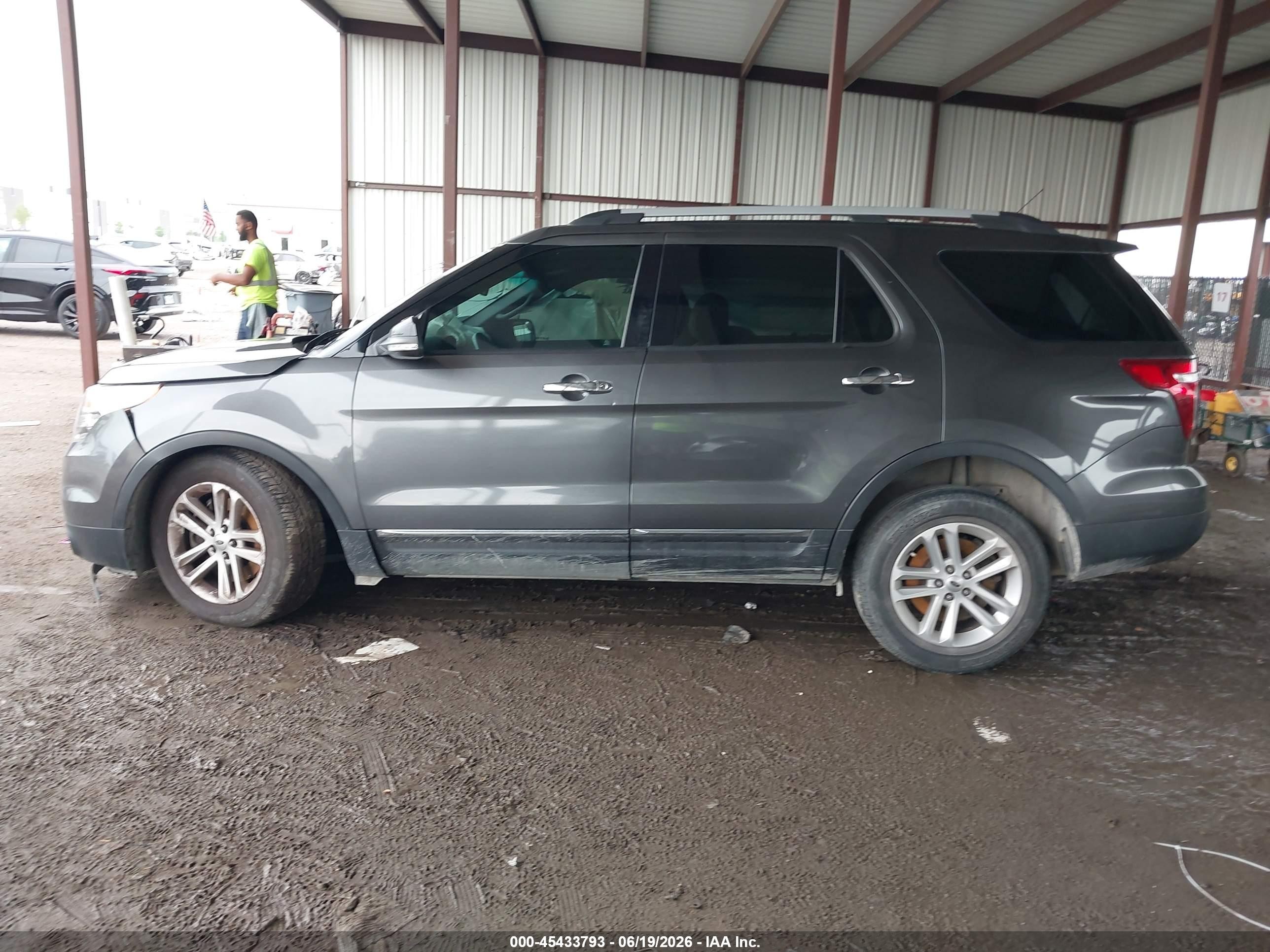 2015 Ford Explorer Xlt Gray vin: 1FM5K7D86FGC15385