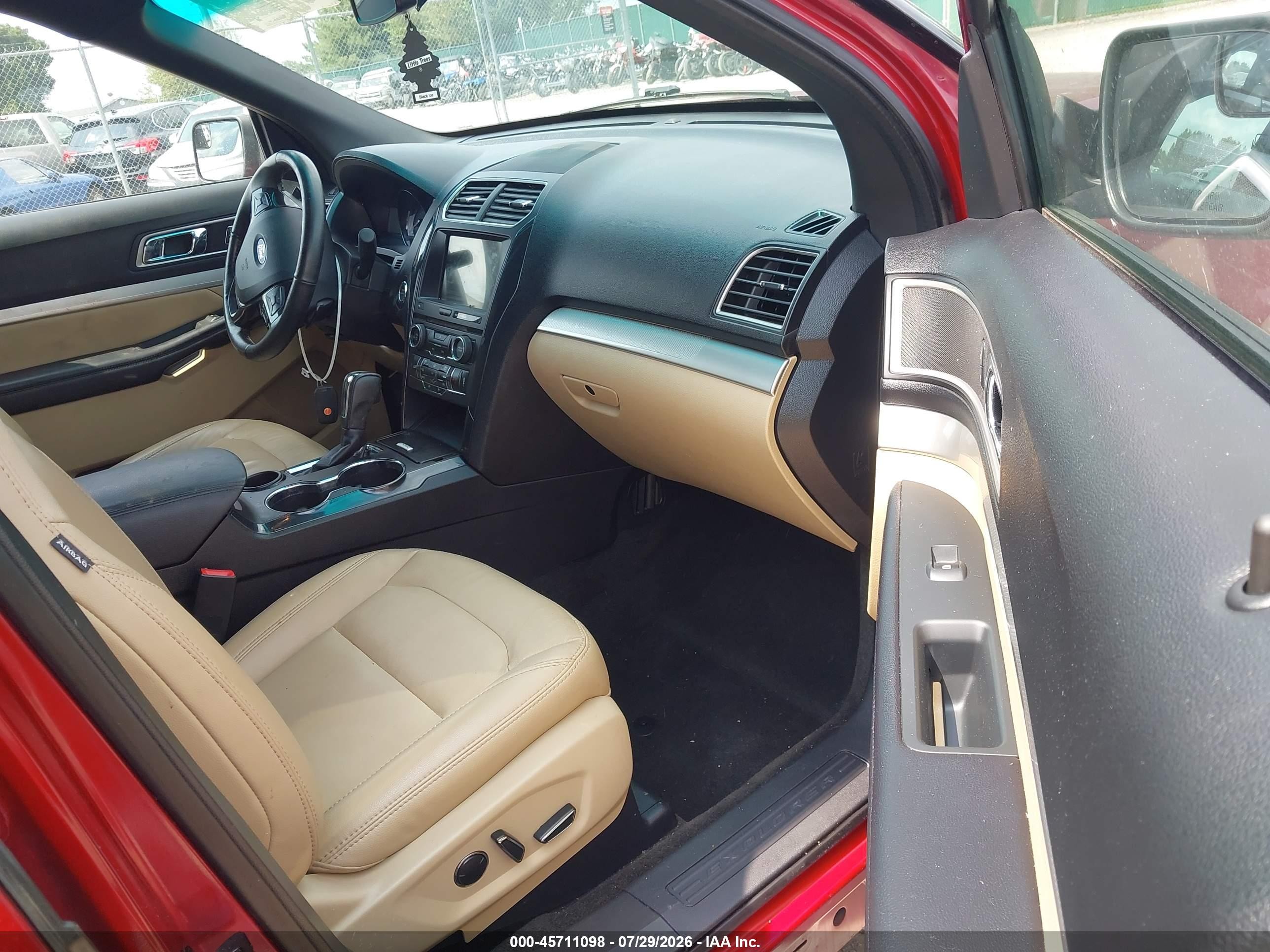 2017 Ford Explorer Xlt Red vin: 1FM5K7D86HGA40719
