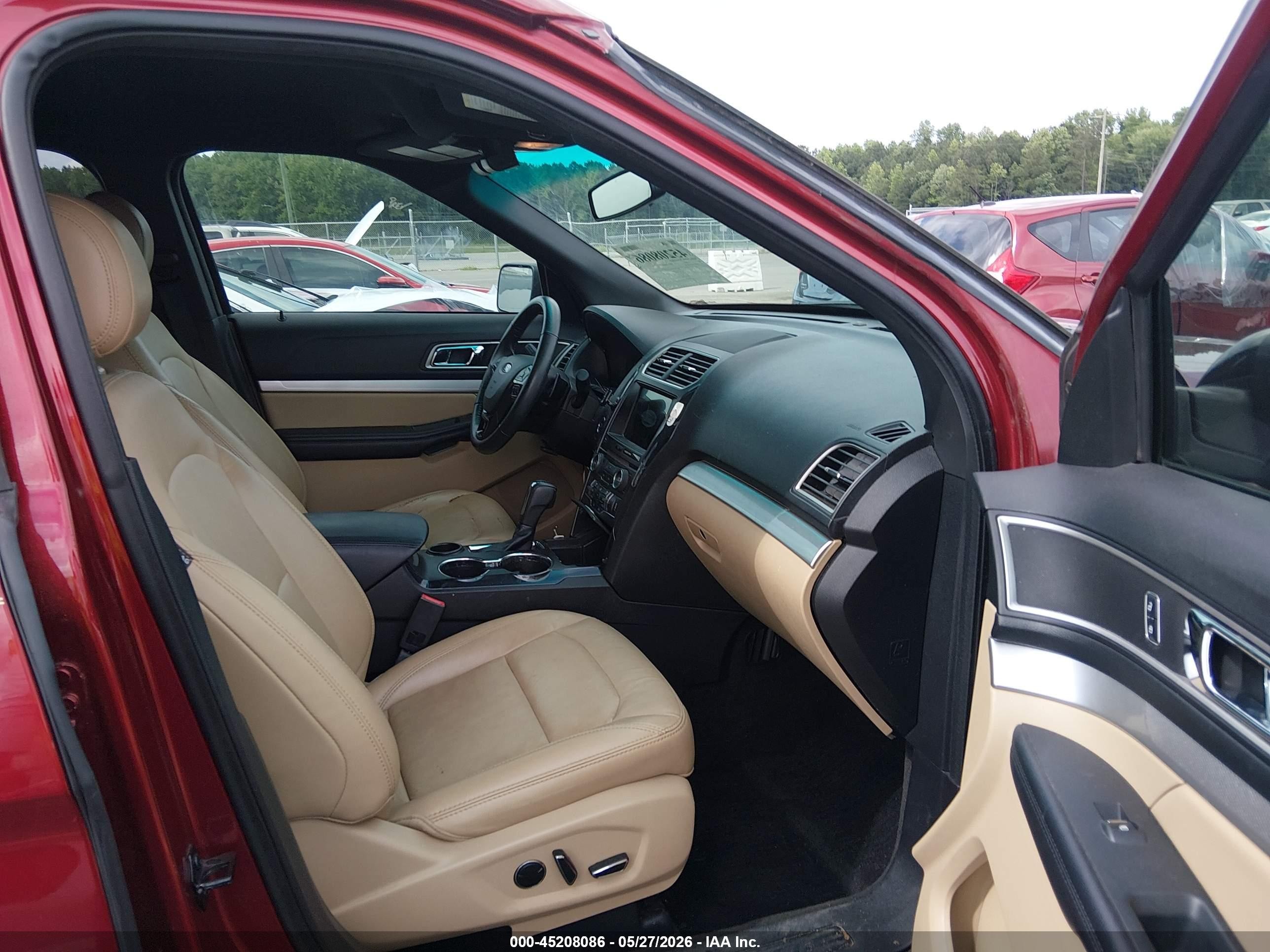 2017 Ford Explorer Xlt Red vin: 1FM5K7D86HGA84364
