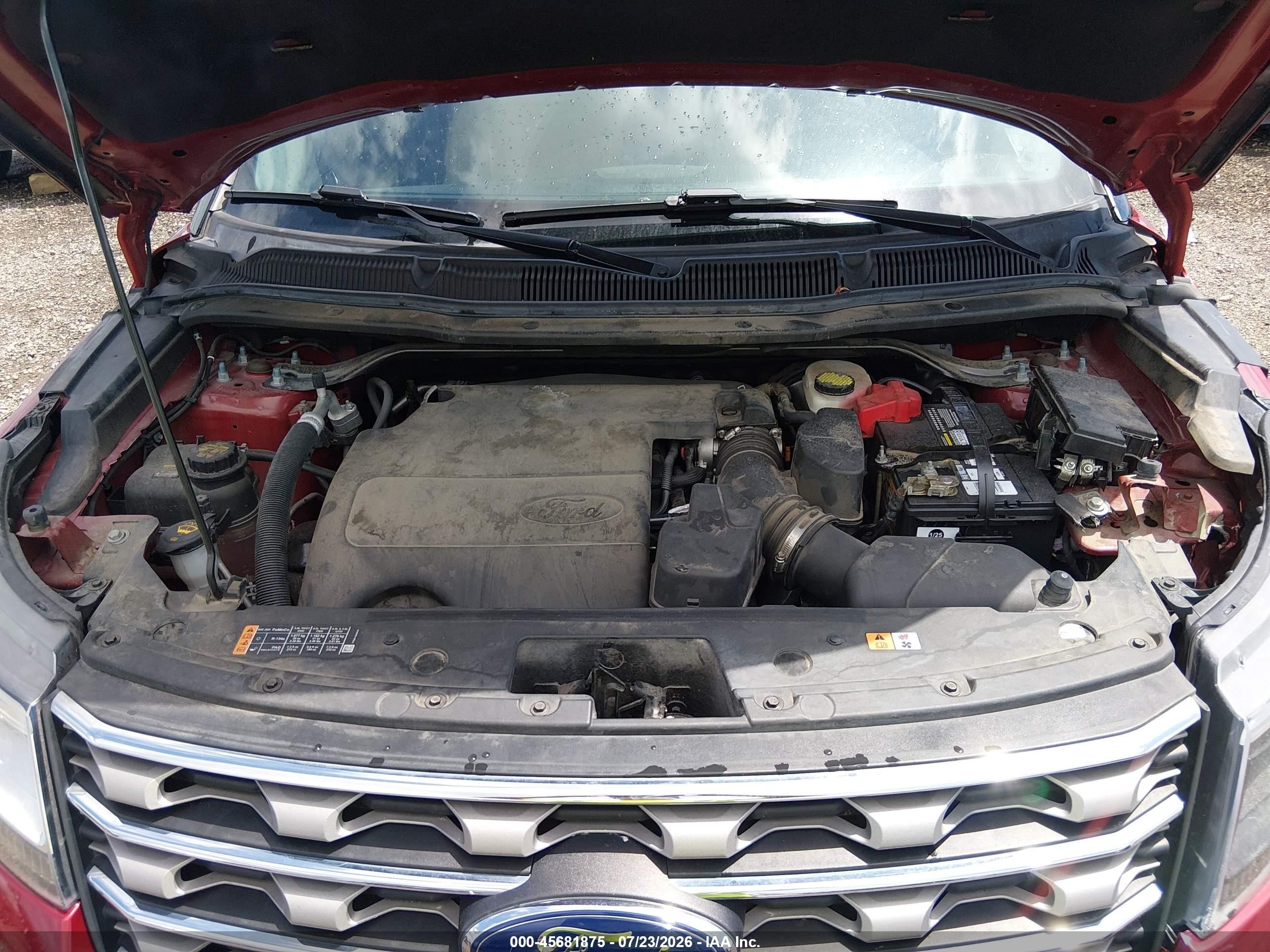 2017 Ford Explorer Xlt Red vin: 1FM5K7D86HGB27634