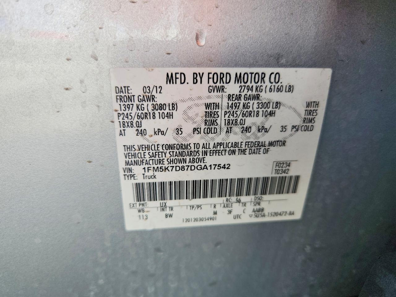 2013 Ford Explorer Xlt Silver vin: 1FM5K7D87DGA17542
