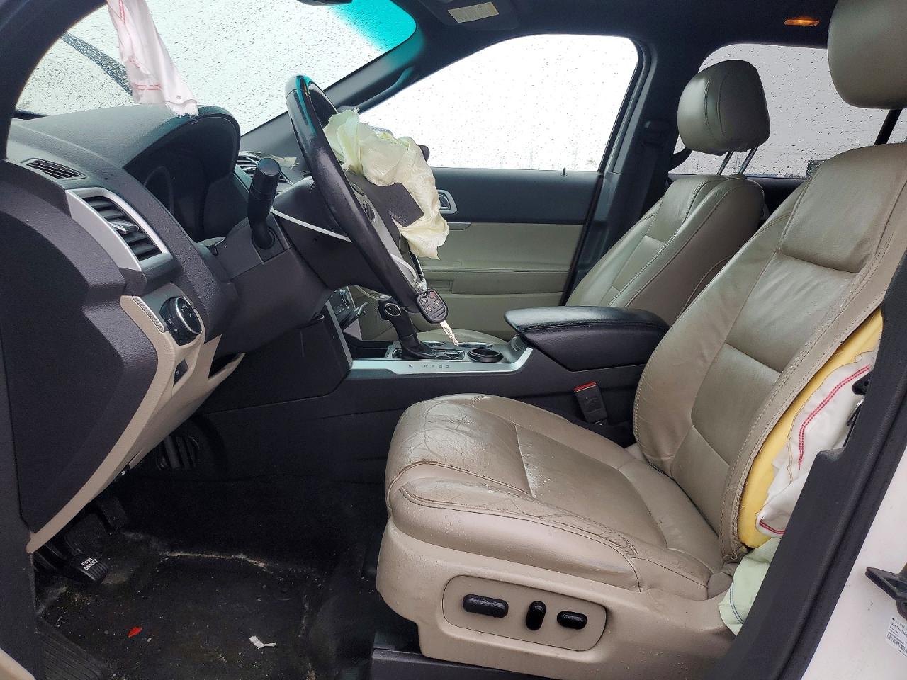 2013 Ford Explorer Xlt White vin: 1FM5K7D87DGA75294