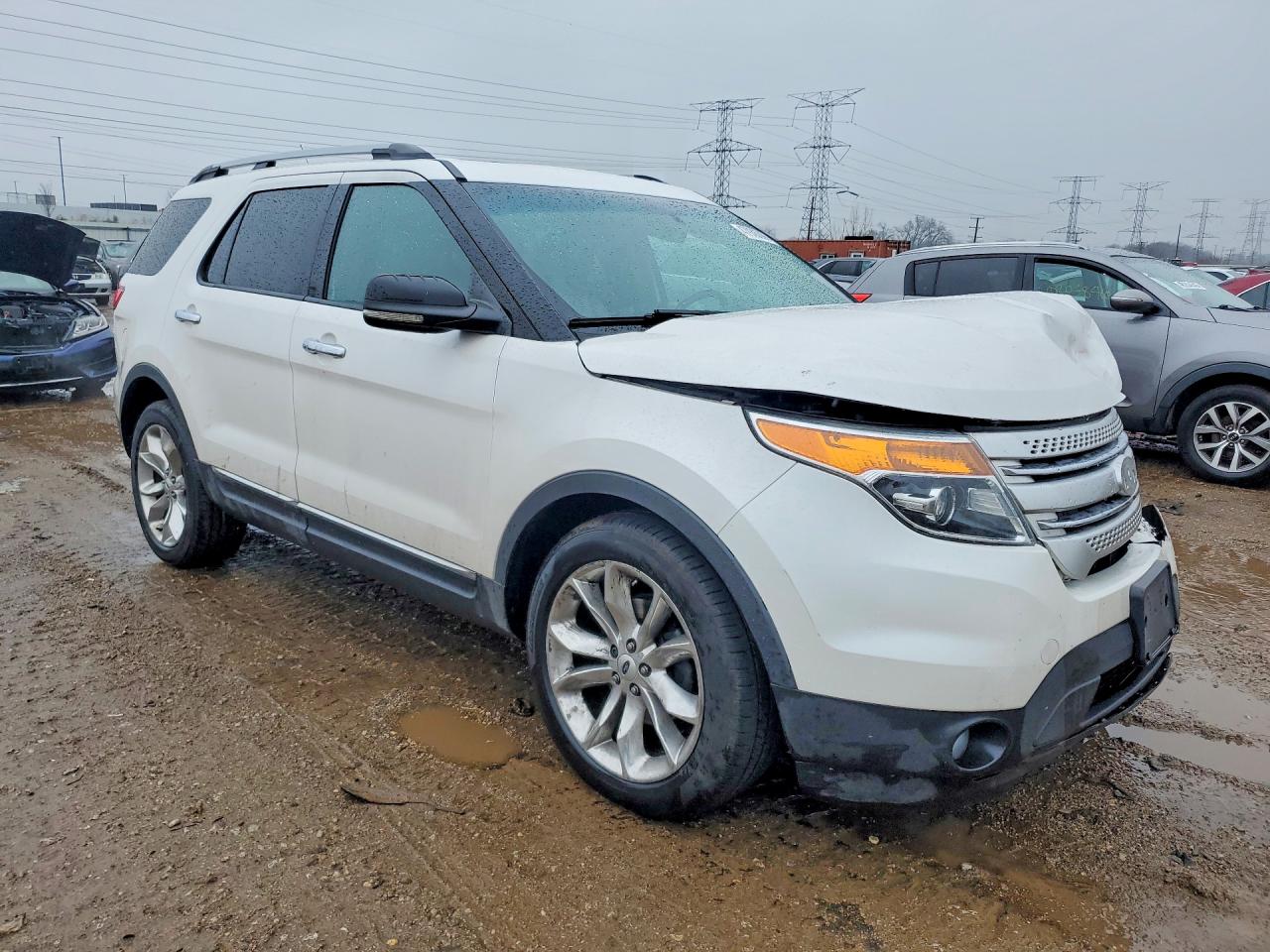 2013 Ford Explorer Xlt White vin: 1FM5K7D87DGA75294
